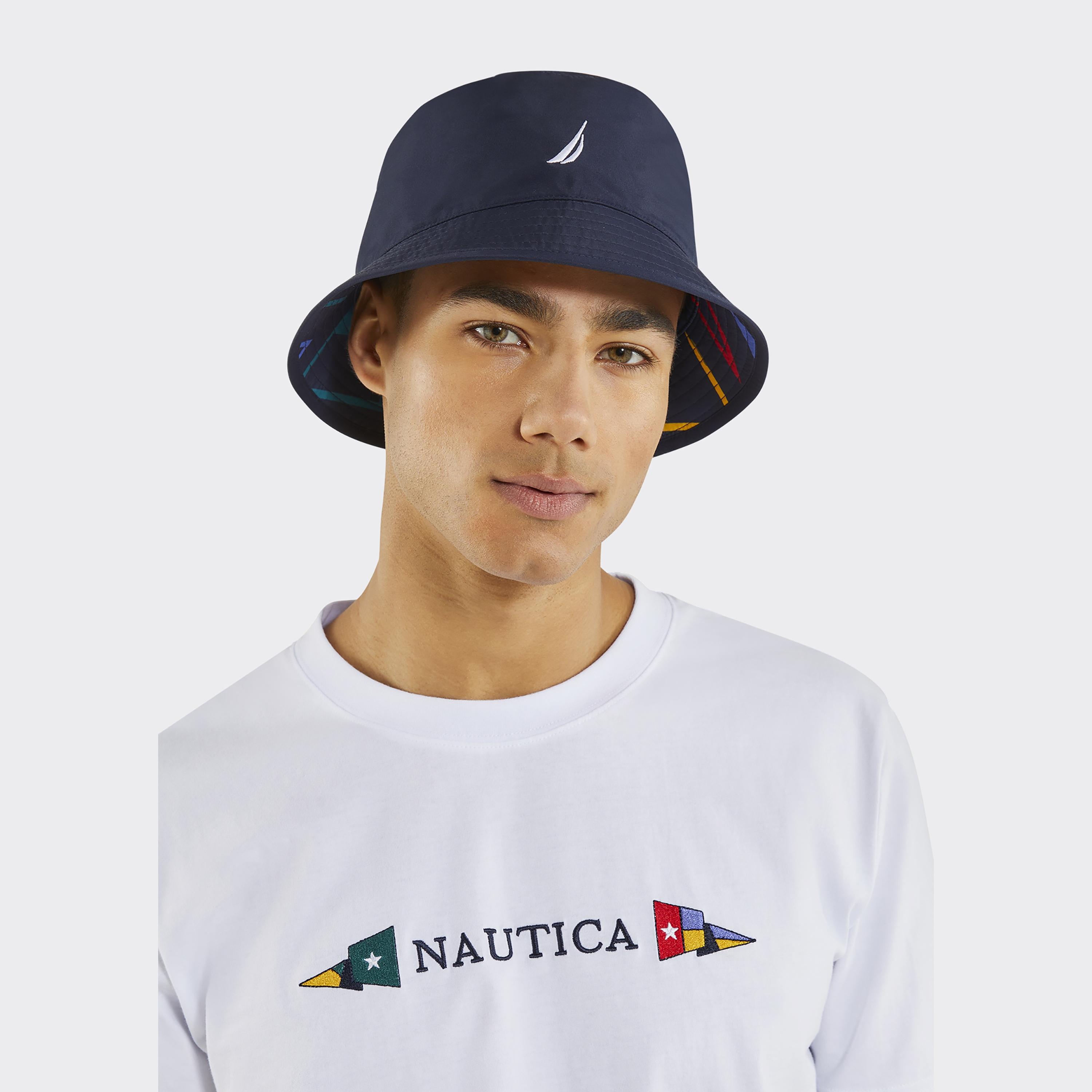 Nautica Blue Logo Detail Bucket Hat