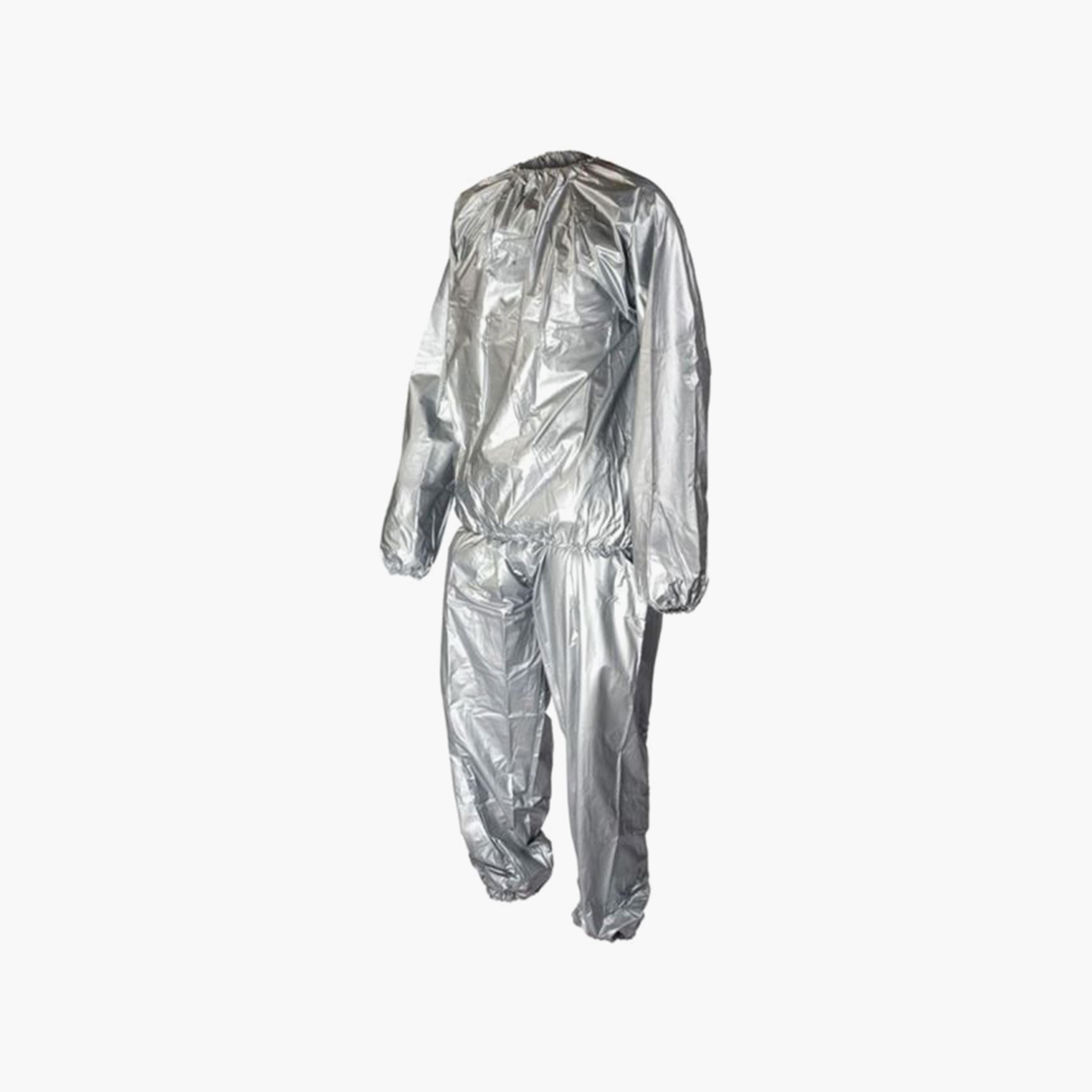 Empty Sand Boxing Bag With Sauna Suit - Silver and Black-sports-gear-gym-image-3