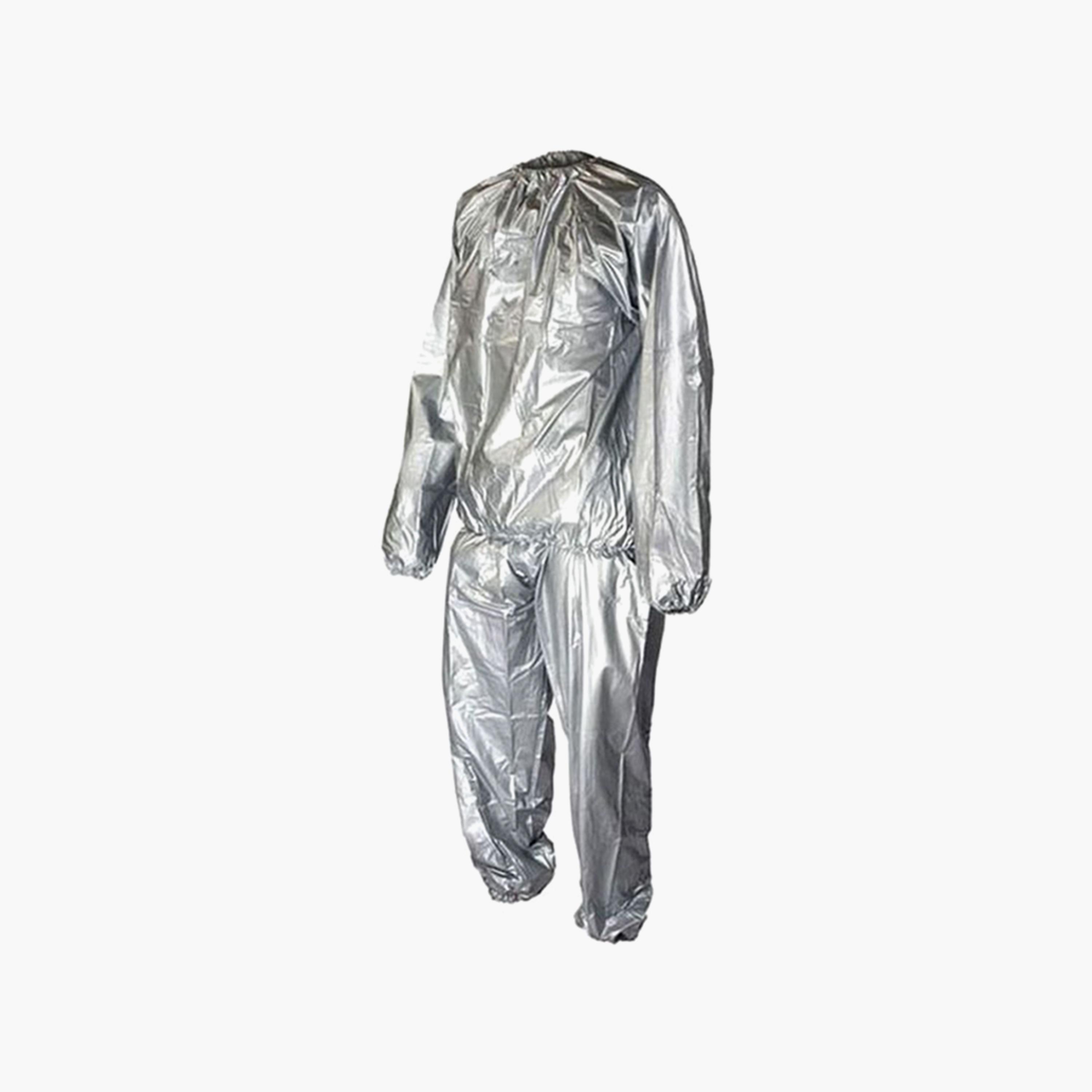 Sand Boxing Bag With Sauna Suit - Silver and Black-sports-gear-gym-image-2