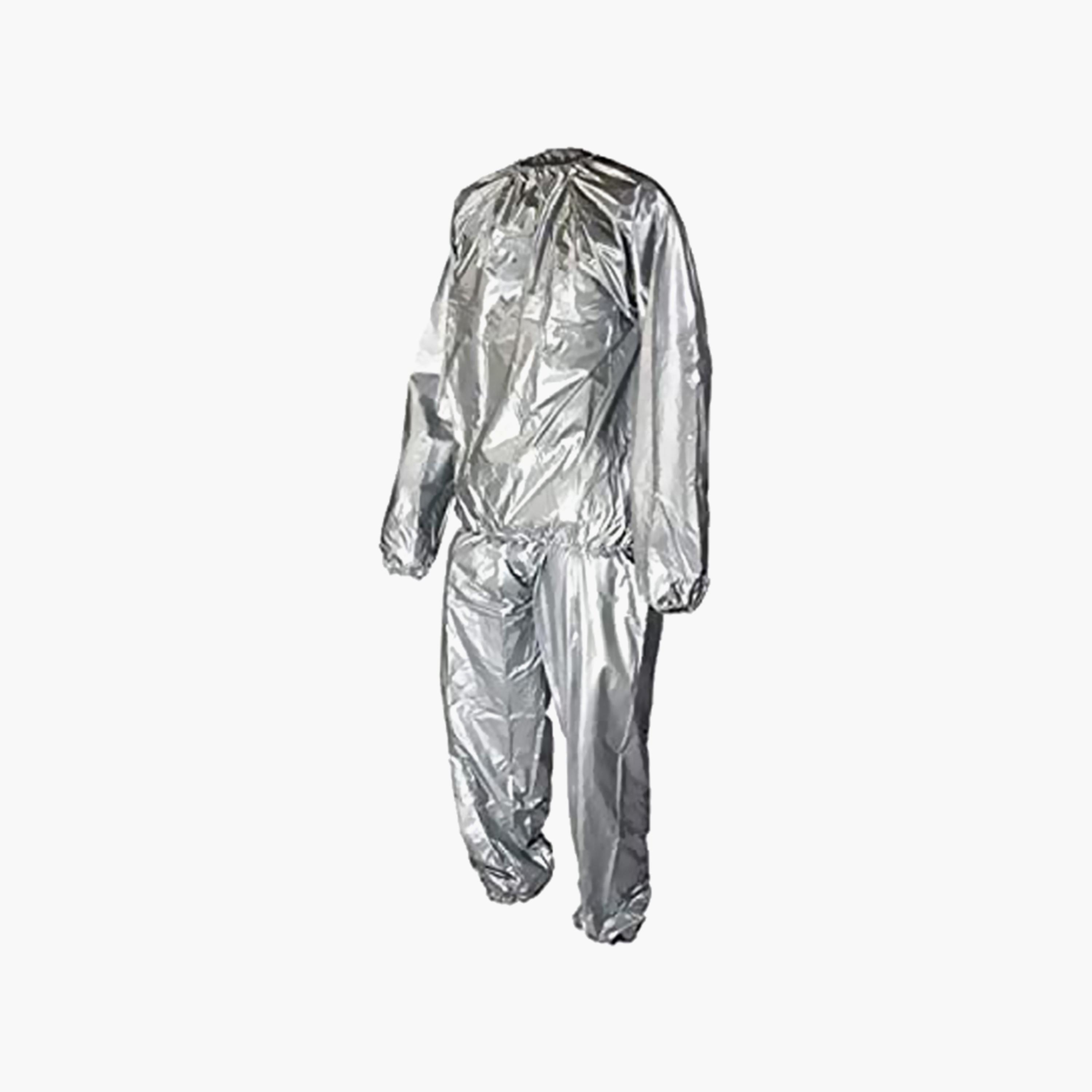 Boxing Empty Punch Bag With Sauna Suit - Silver and Black-sports-gear-gym-image-3