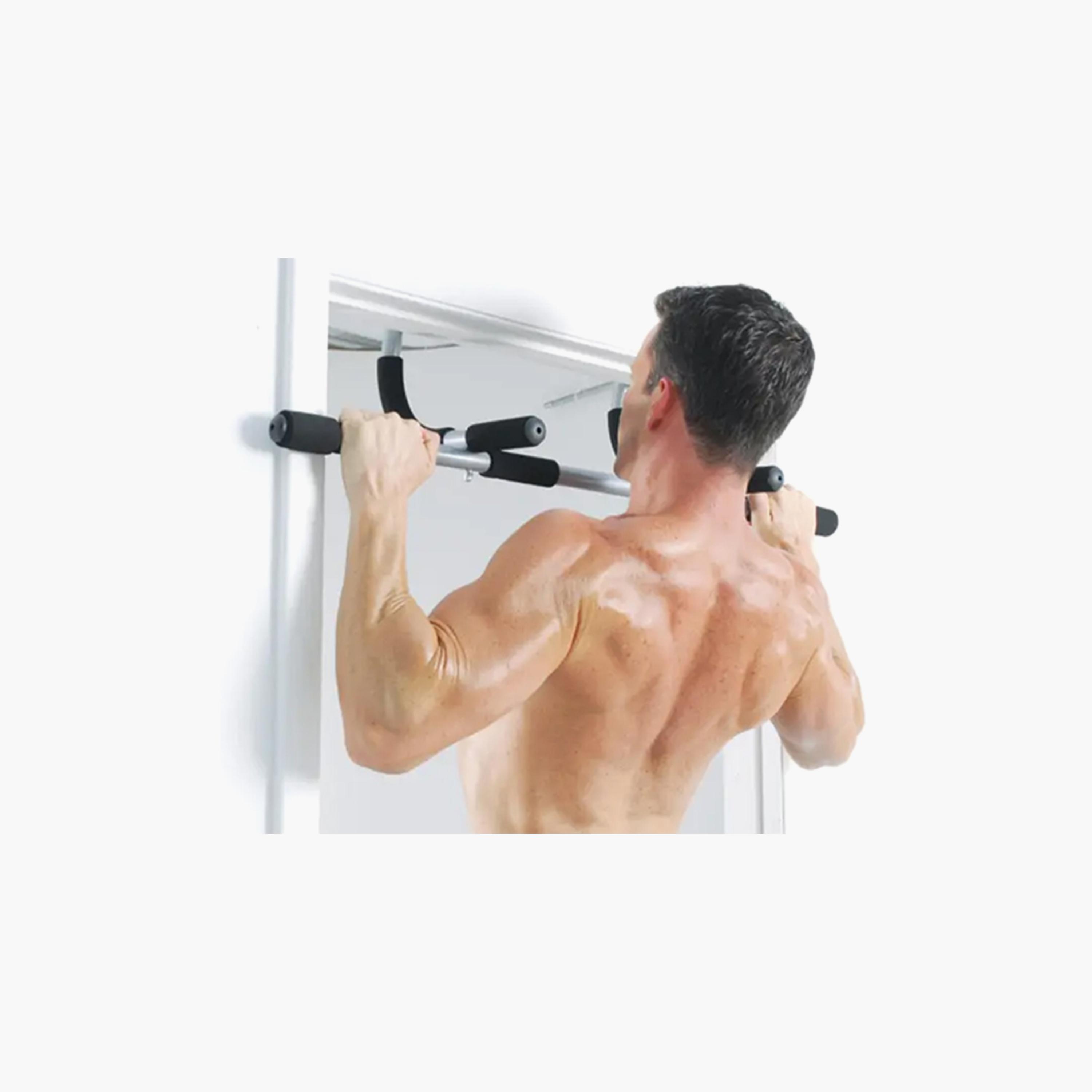 Push Up Bar With Suspension Rope - Black and Pink-sports-gear-gym-image-2