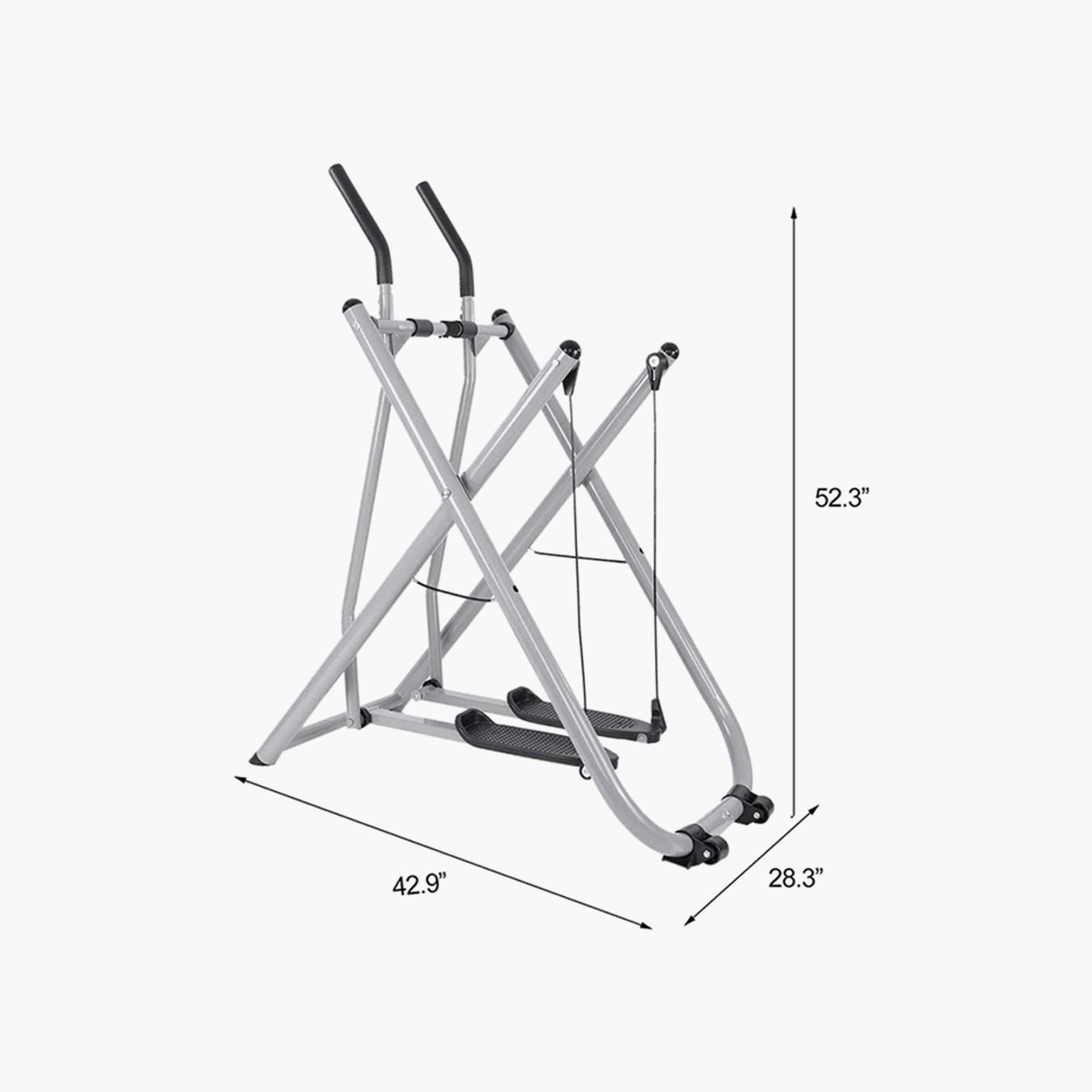 فيتنس اير ووكر، 42.9 × 28.3 × 52.3 بوصة - رمادي وأسود-sports-gear-gym-image-4