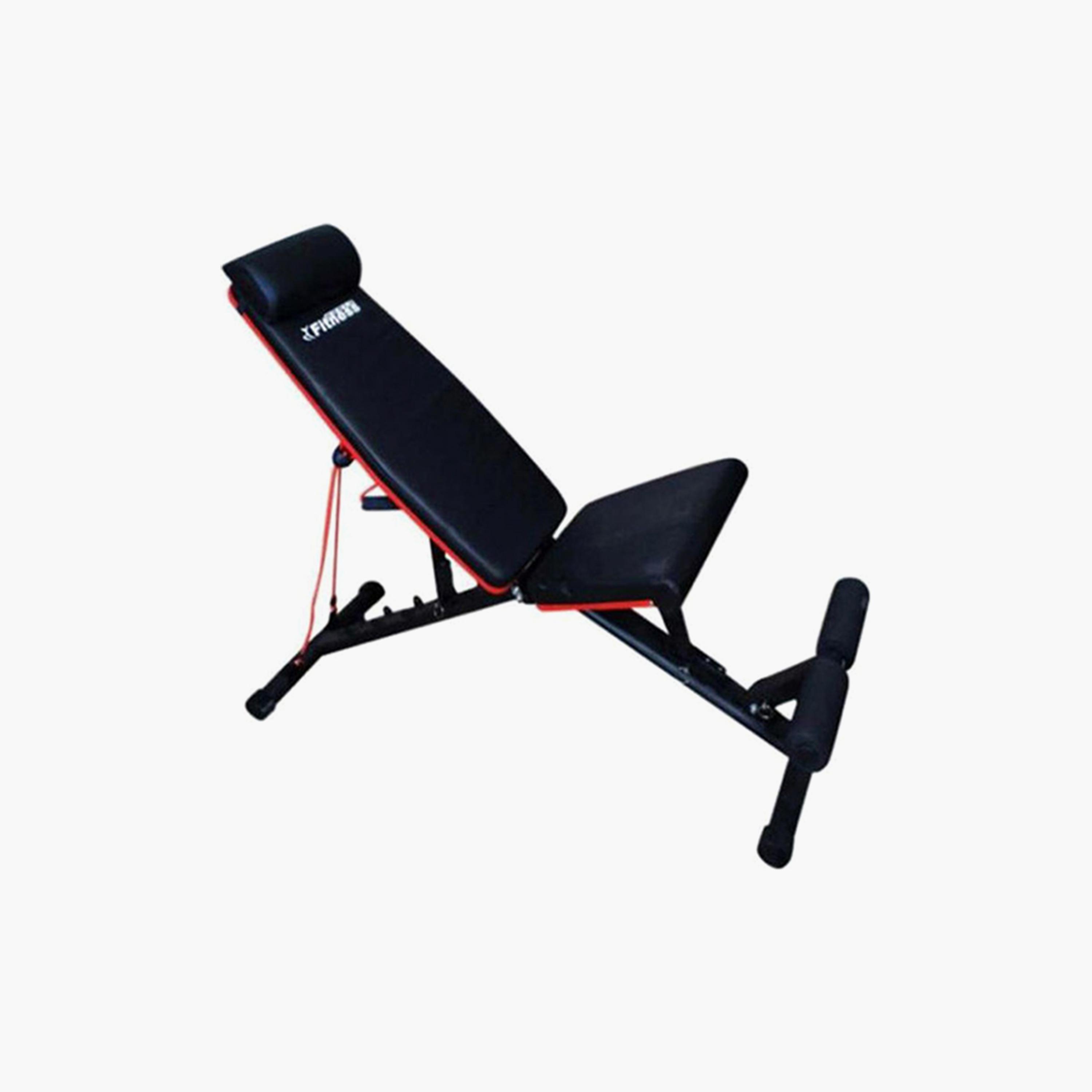 Abdominal Fitness Bench, 140 x 37 cm - Black-sports-gear-gym-image-1