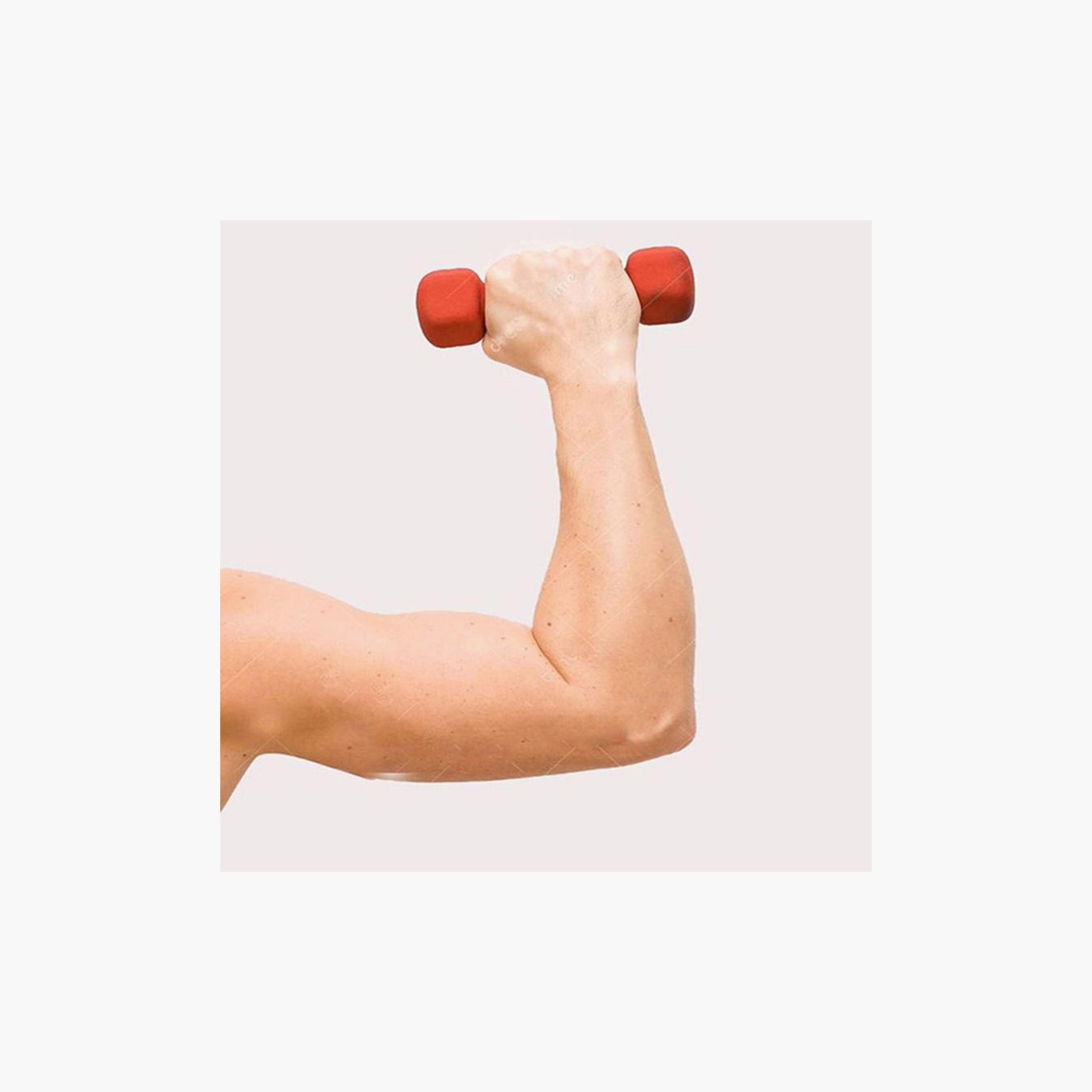Weight Lifting Dumbbell, 1 Kg - Red-sports-gear-gym-image-2