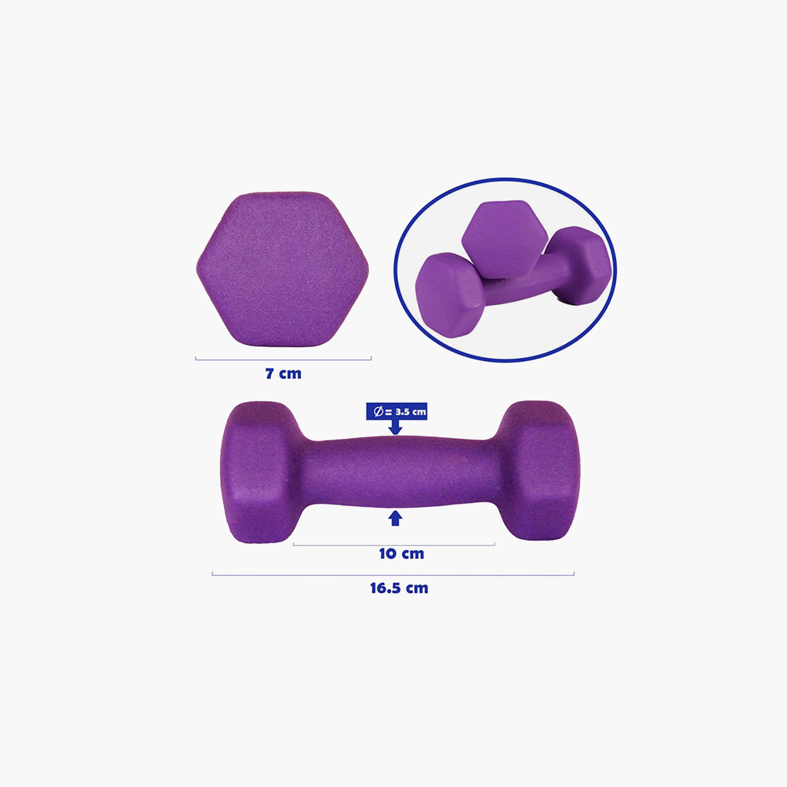 Dumbbells Set with Carry Box, 6-Piece - Multicolour -sports-gear-gym-image-3