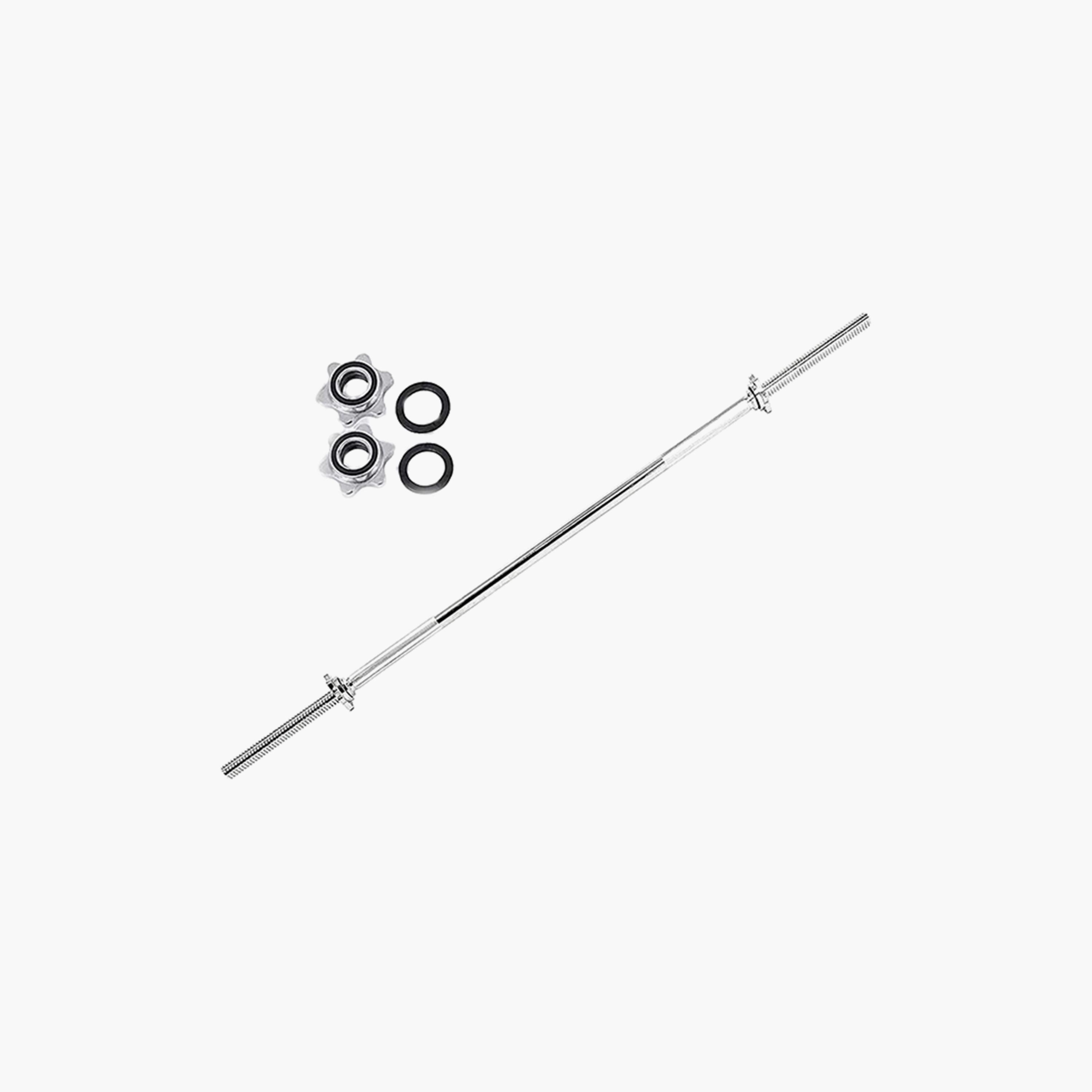 Olympic Training Bar, 92 cm - Silver and Black-sports-gear-gym-image-1