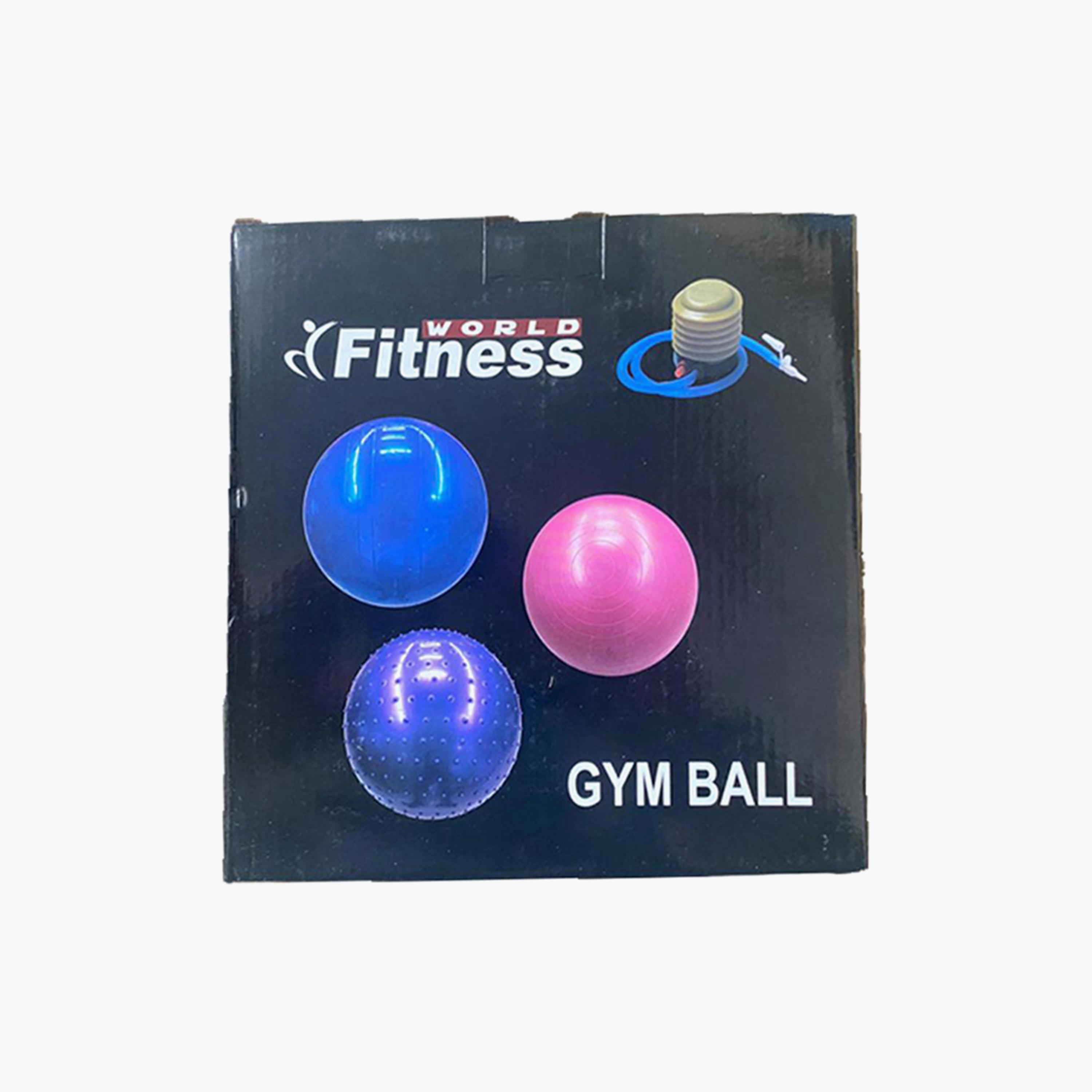 Aerobic Exercise Ball, 65 cm - Blue-sports-gear-gym-image-2