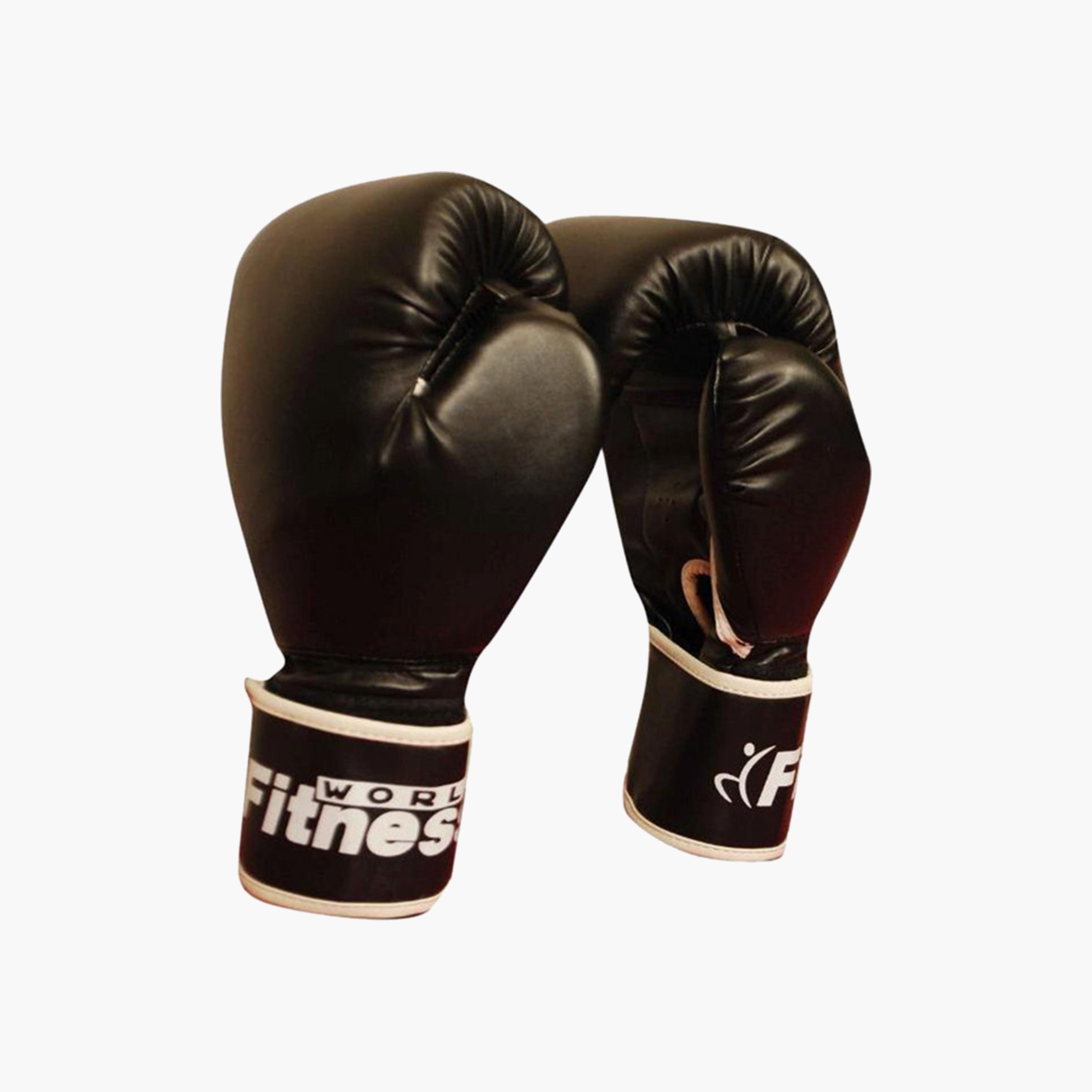Full Finger Boxing Gloves, 1 Kg - Black-sports-gear-gym-image-1