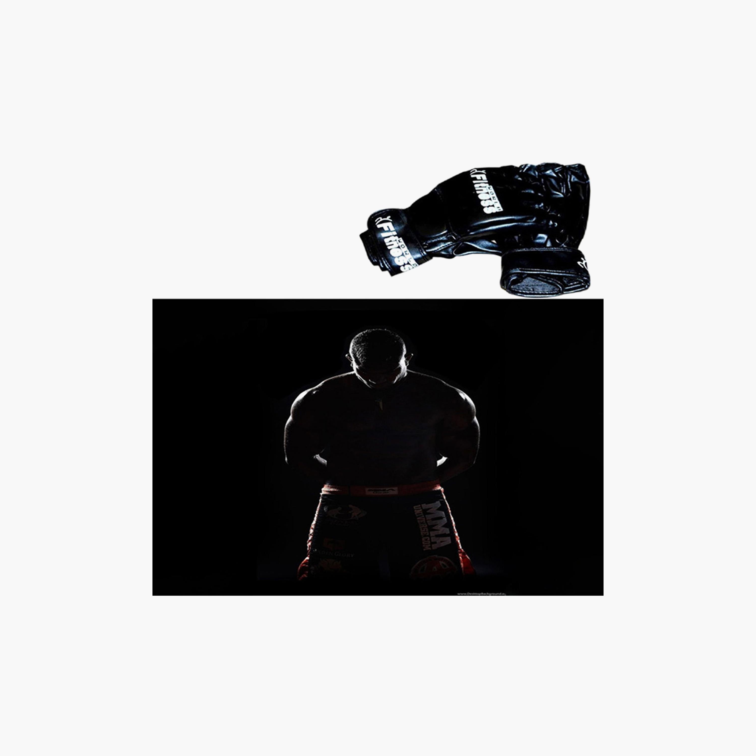 Full Finger Boxing Gloves - Black-sports-gear-gym-image-3