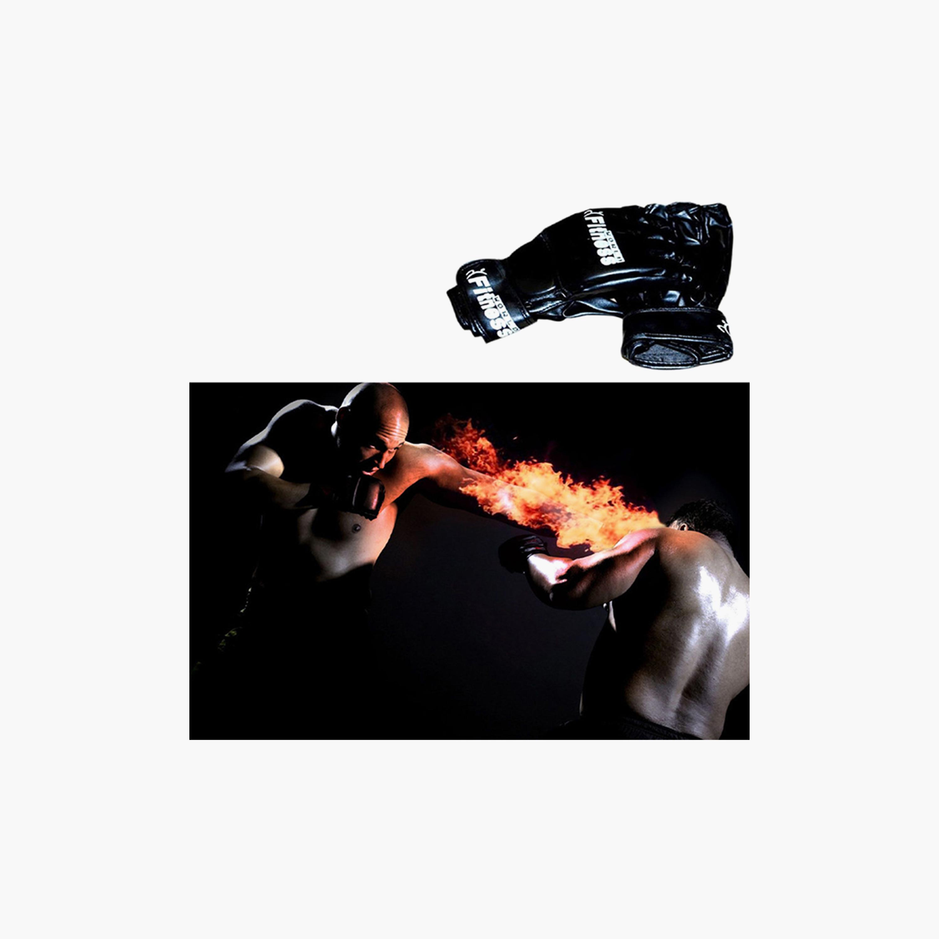 Full Finger Boxing Gloves - Black-sports-gear-gym-image-4