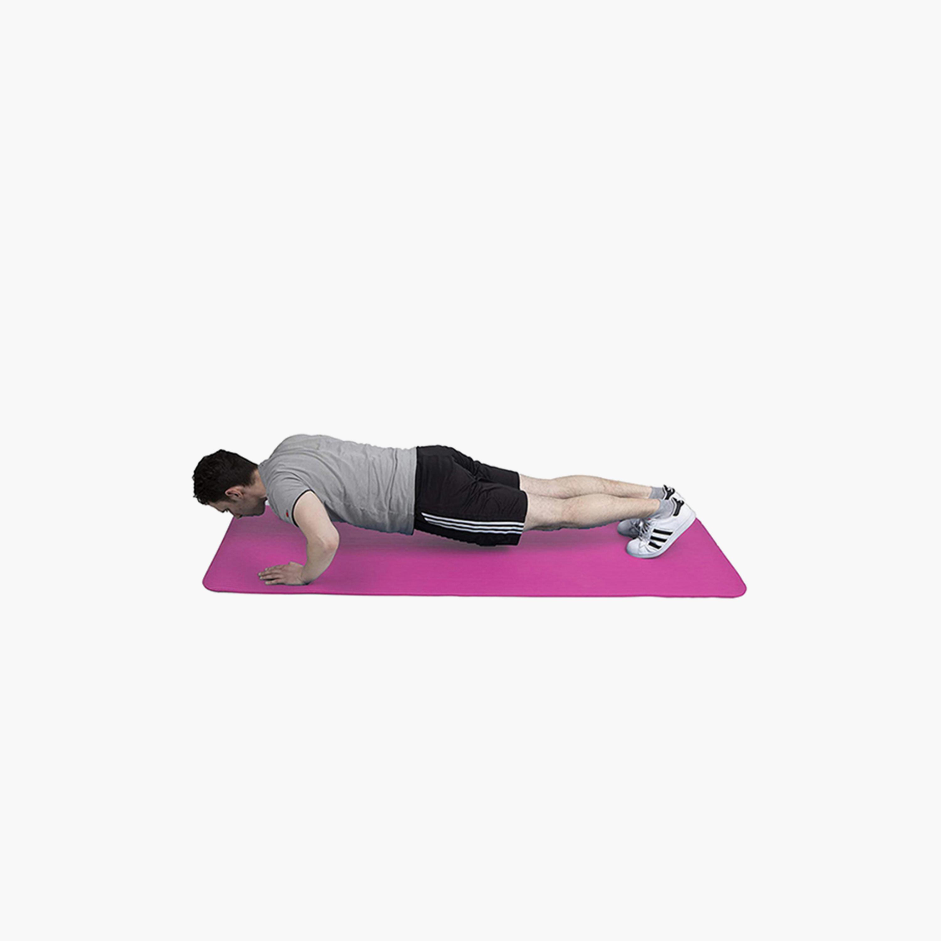 Unisex Anti-Slip Yoga Mat With Carry Strap - Pink-sports-gear-gym-image-3