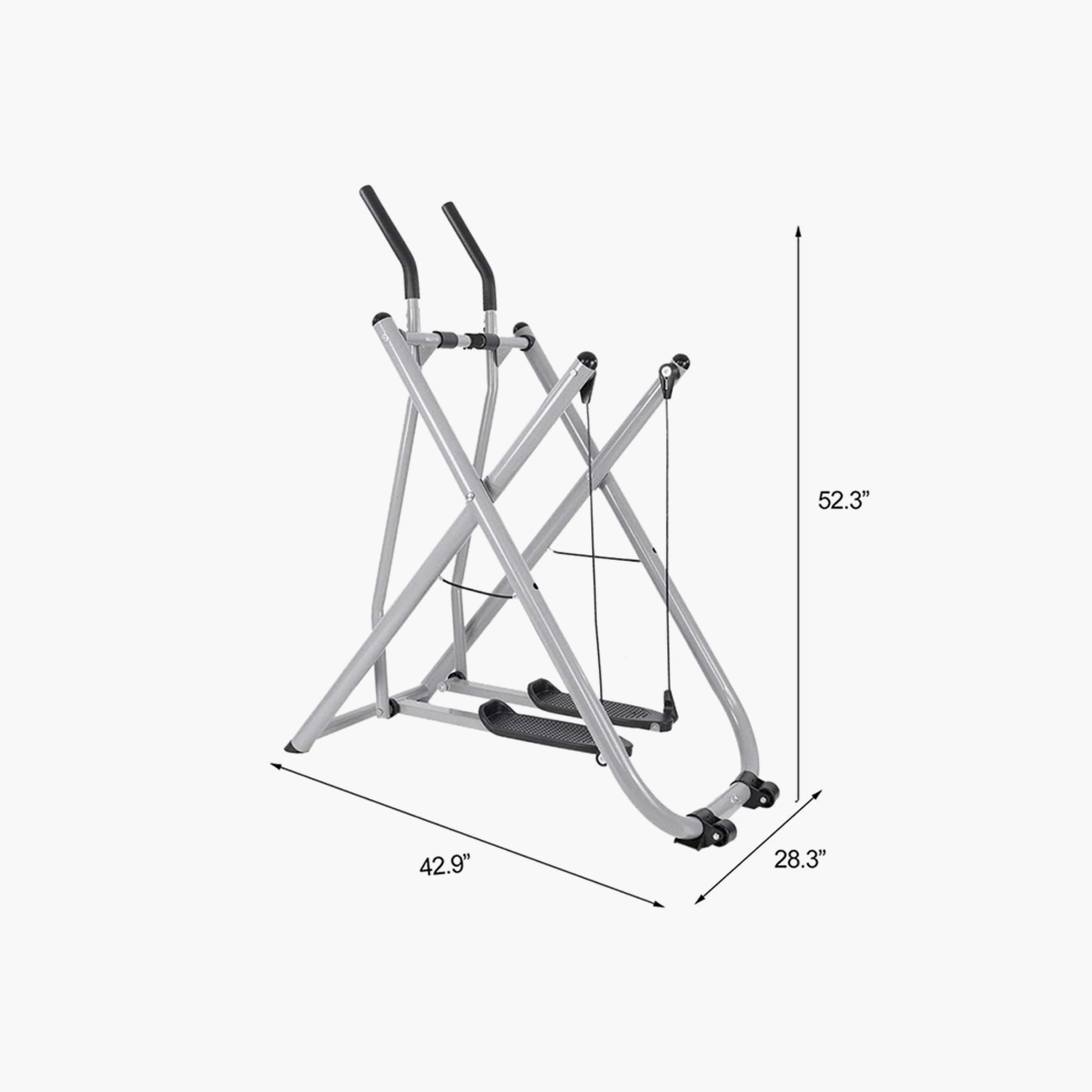 Elliptical Trainer, 42.9 x 28.3 x 52.3 inch - Grey and Black-sports-gear-gym-image-3