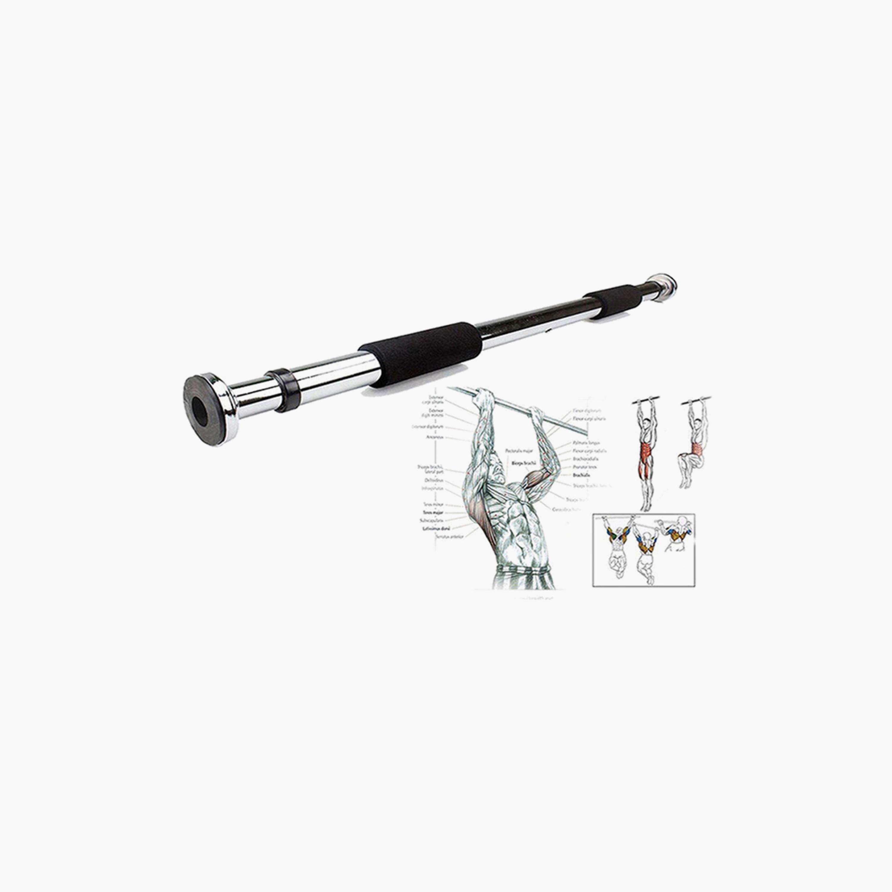 Iron Bar 1 x 1 x 1 Meter - Silver and Black -sports-gear-gym-image-2