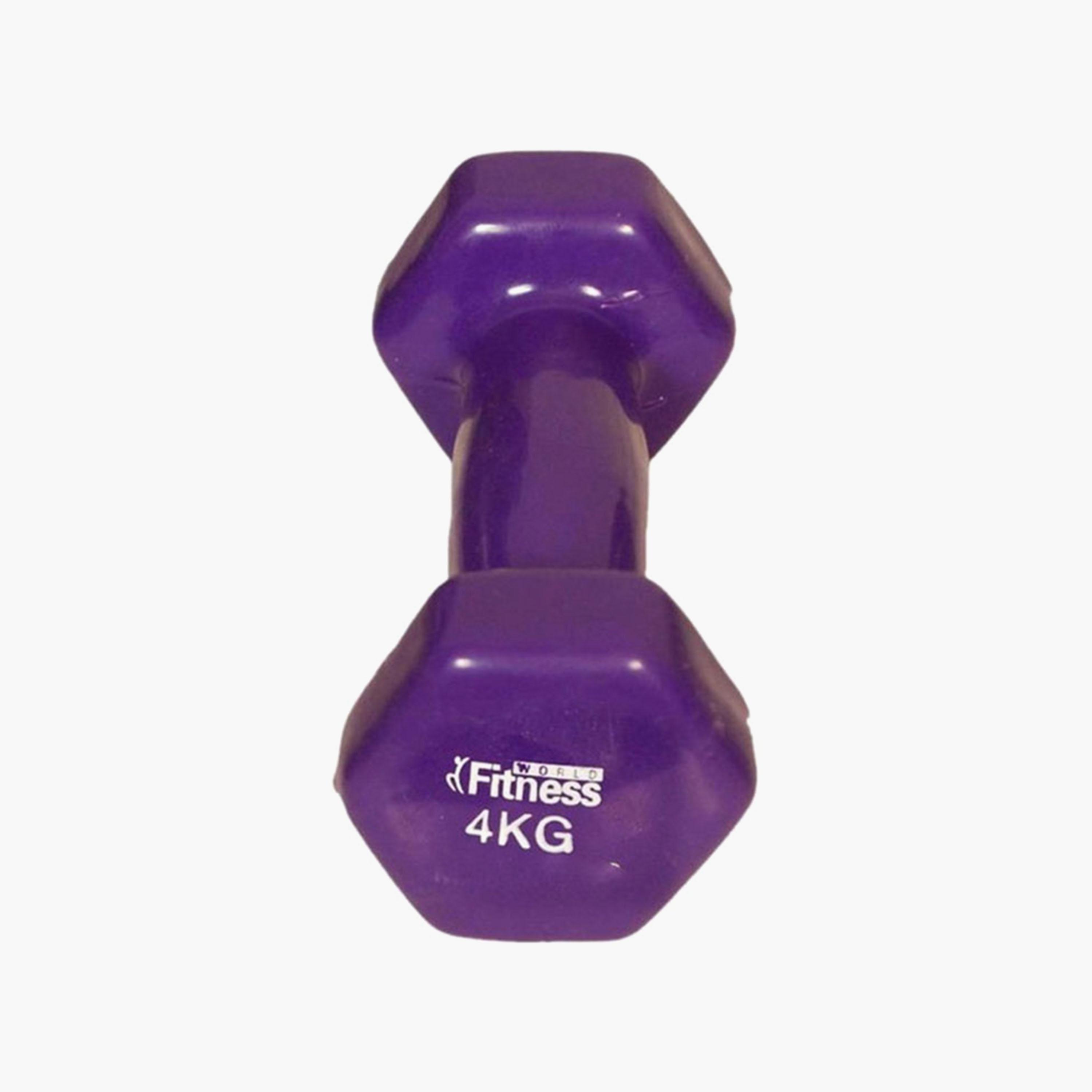 Dumbbell, 4 Kg - Purple-sports-gear-gym-image-1