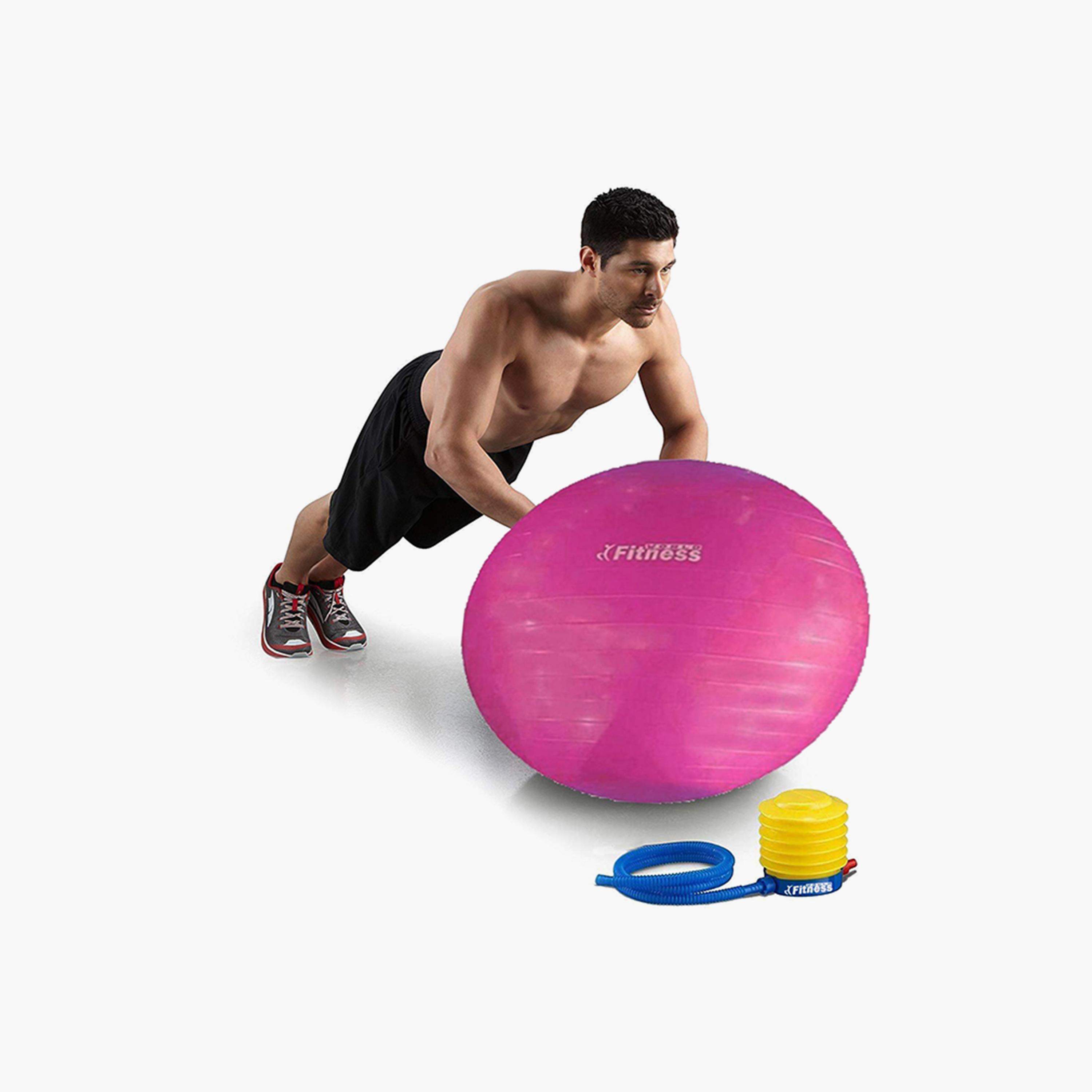 Yoga Swiss Ball, 85 cm - Pink-sports-gear-gym-image-4