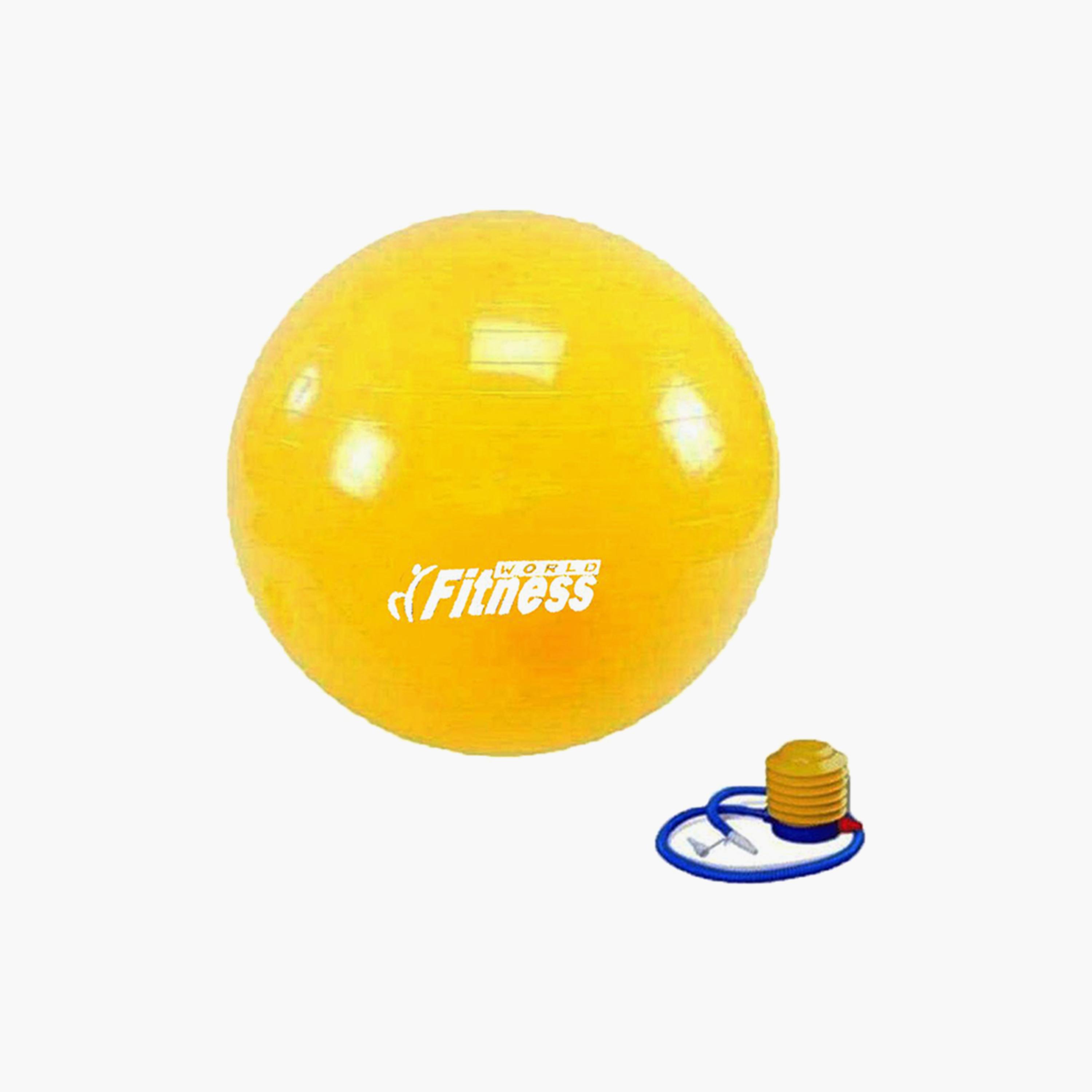 Exercise And Yoga Swiss Ball, 85 cm - Yellow-sports-gear-gym-image-2