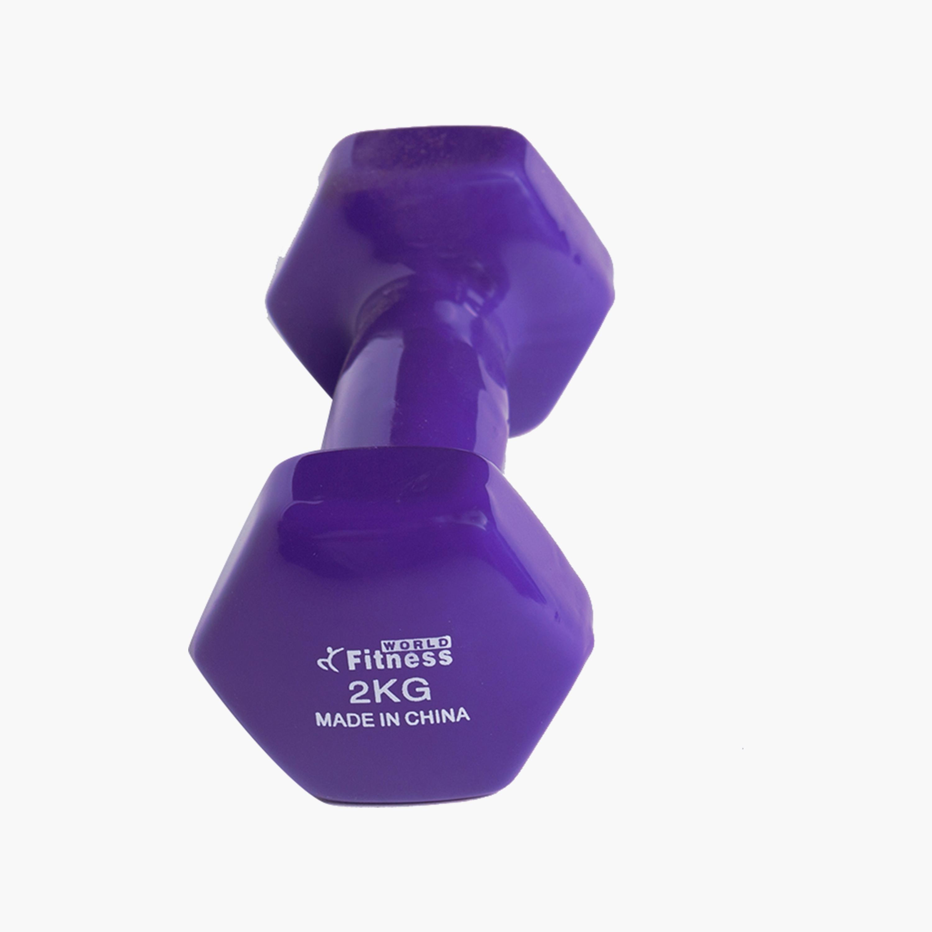 Training Dumbbell, 2 Kg - Purple-sports-gear-gym-image-1