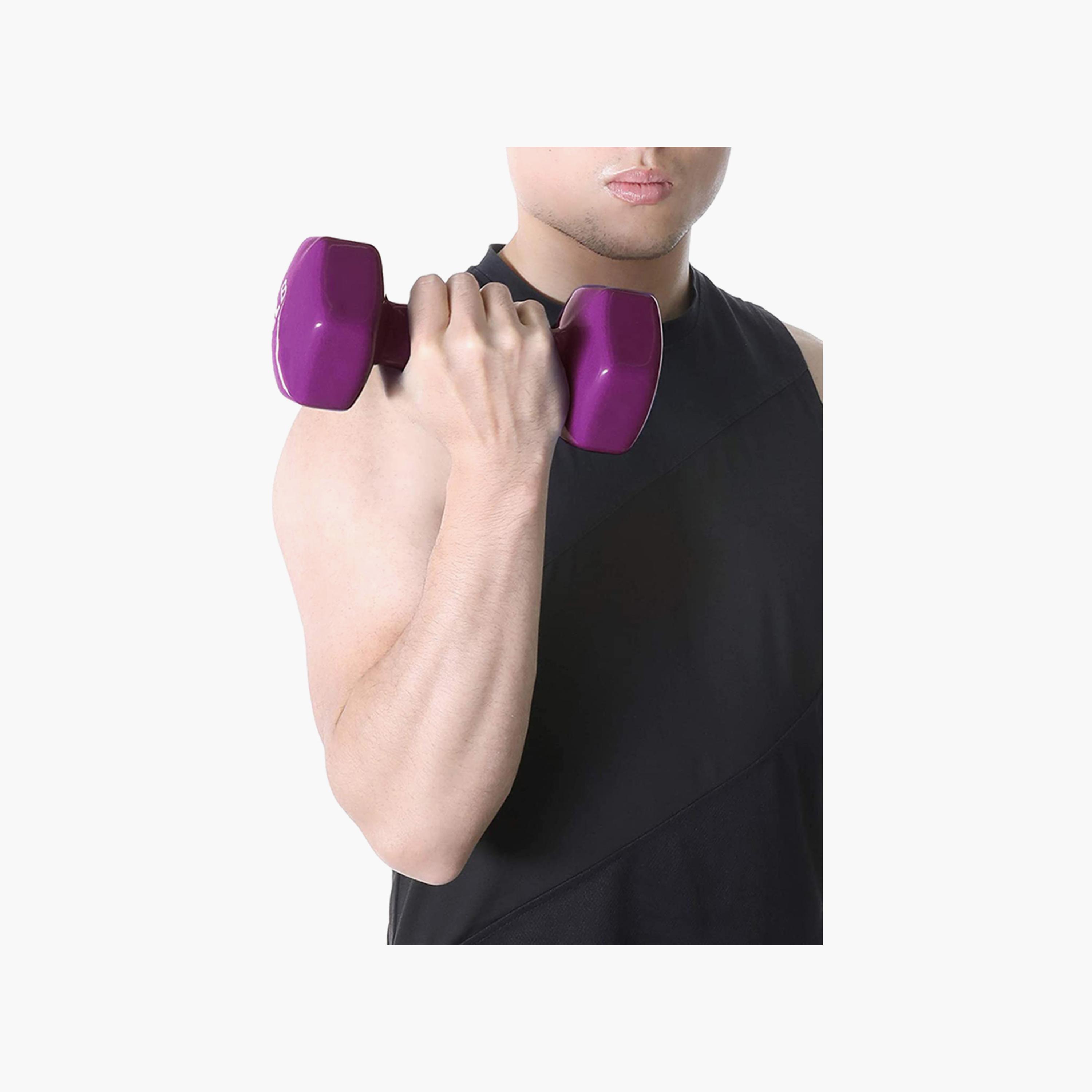 Training Dumbbell, 2 Kg - Purple-sports-gear-gym-image-2