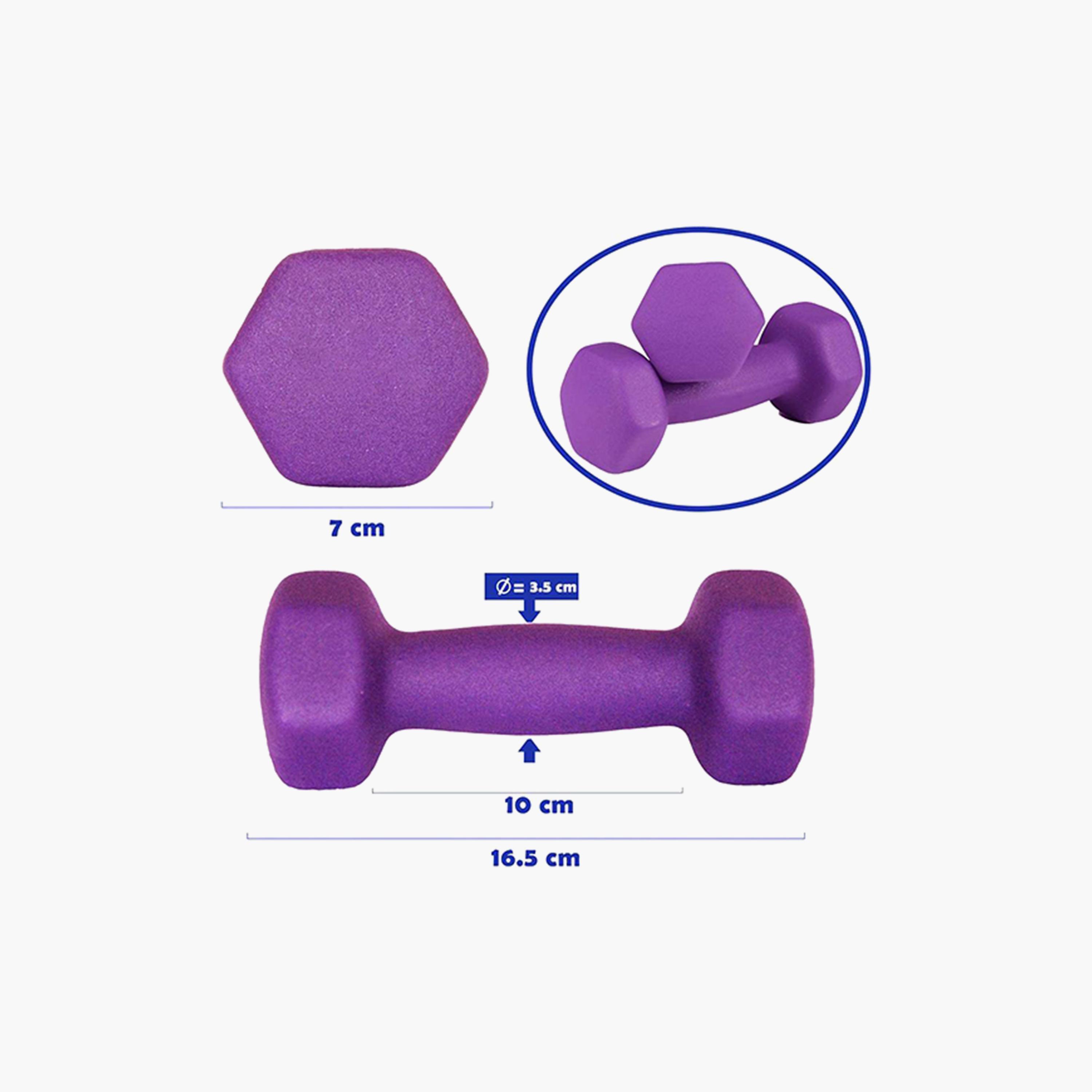 Classical Head Dumbbell , 6 Kg - Purple-sports-gear-gym-image-3