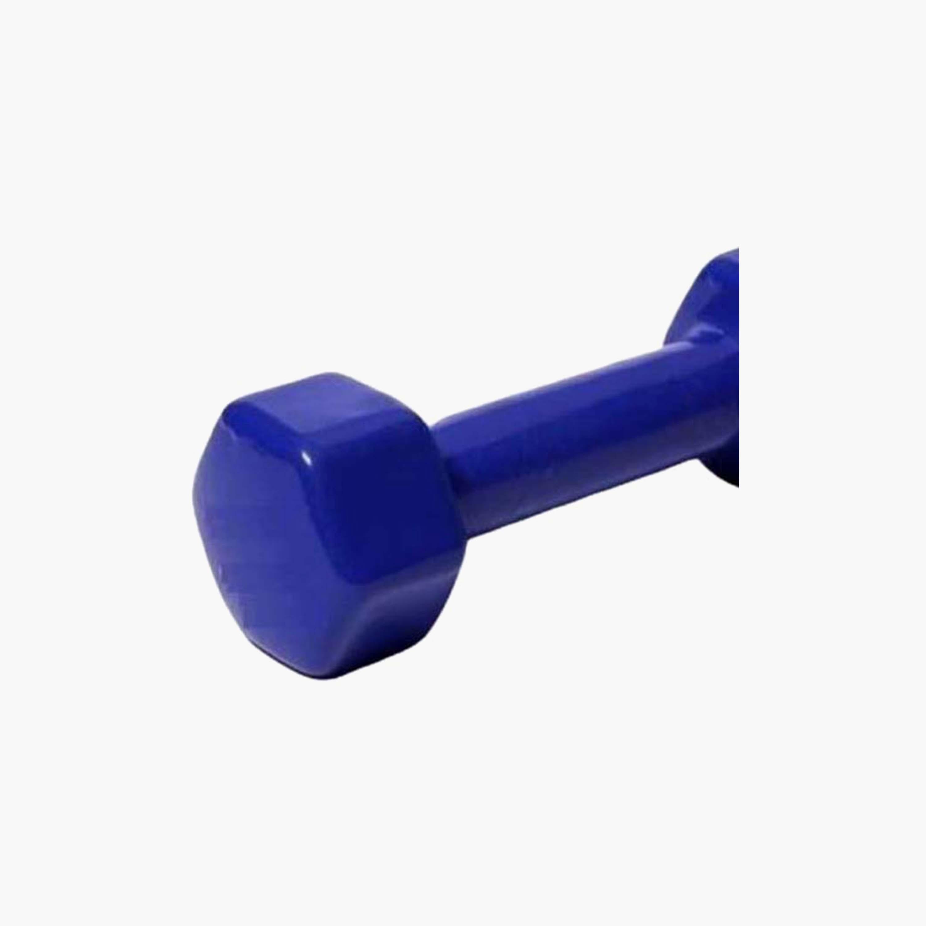 Classical Head Dumbbell, 5 Kg - Blue-sports-gear-gym-image-2
