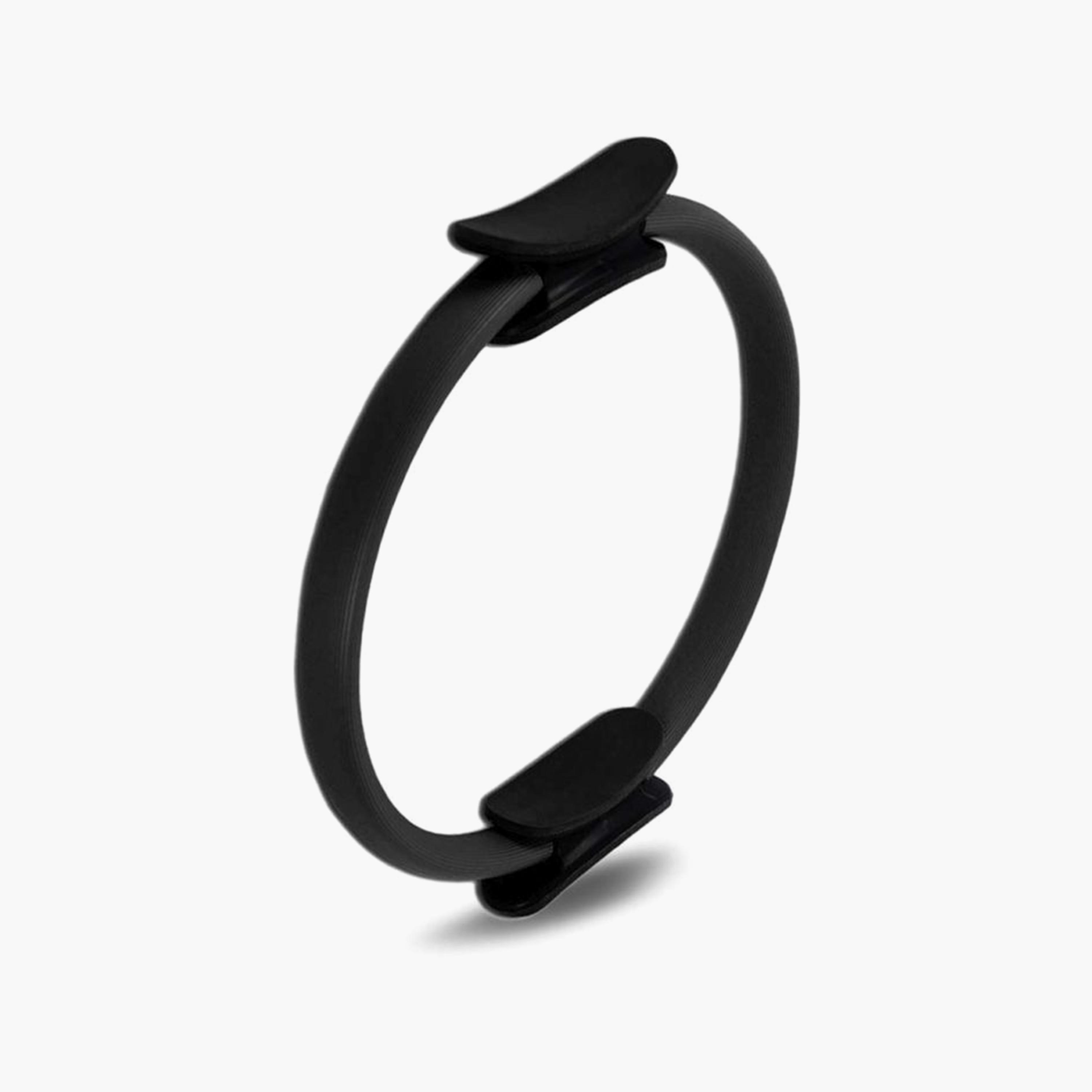 Lightweight Slimming Circle Yoga Ring, 12 inch - Black-sports-gear-gym-image-3