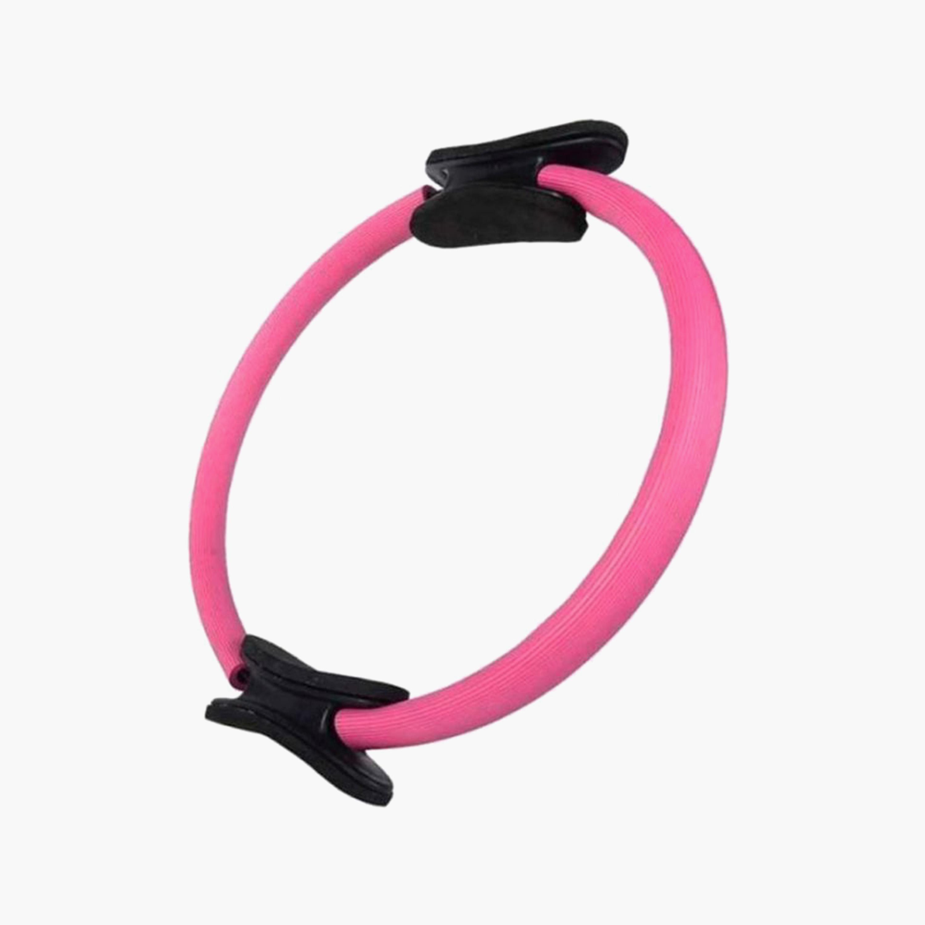 Lightweight Slimming Circle Yoga Ring, 32 x 9 x 8 cm - Pink and Black-sports-gear-gym-image-1