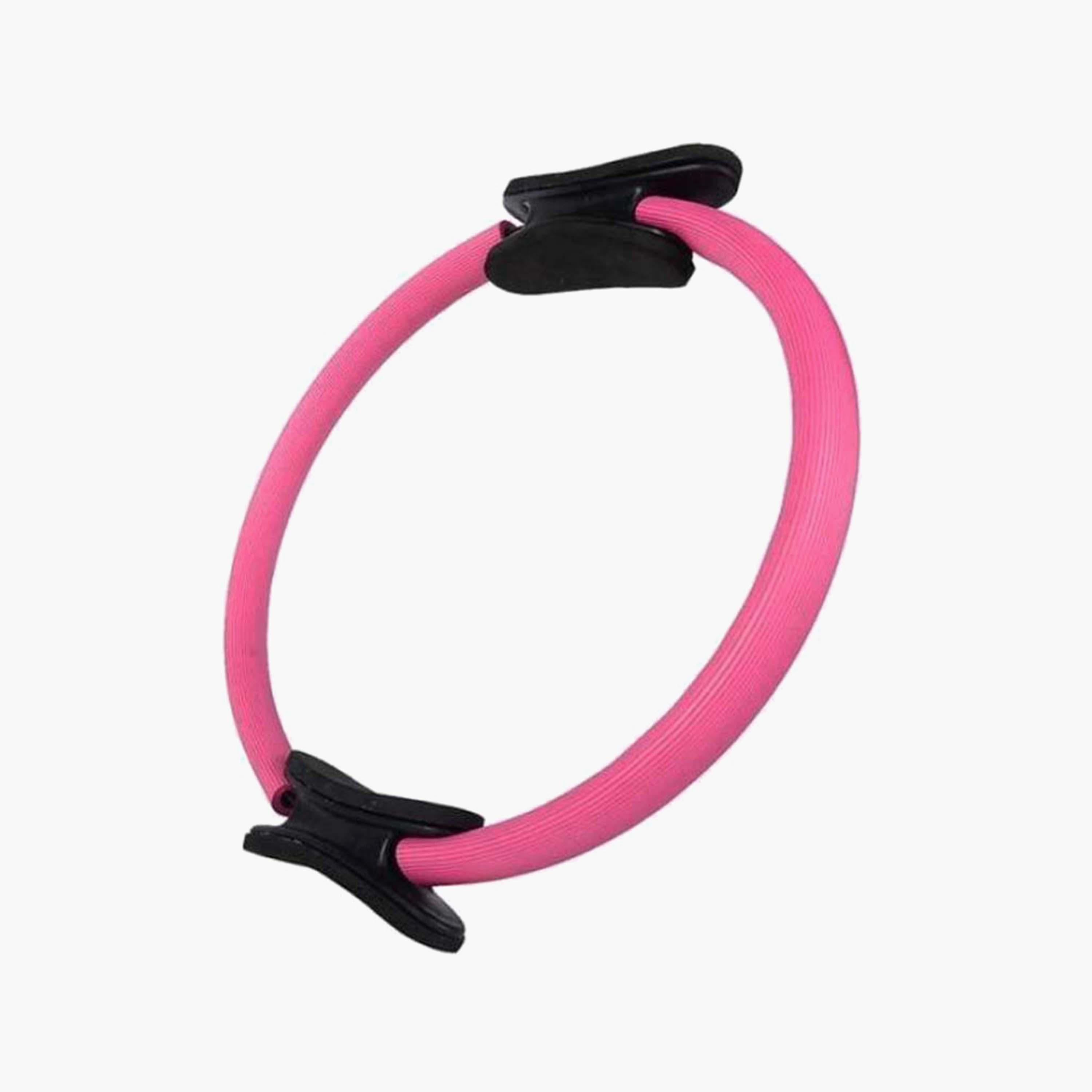 Lightweight Slimming Circle Yoga Ring, 32 x 9 x 8 cm - Pink and Black-sports-gear-gym-image-1