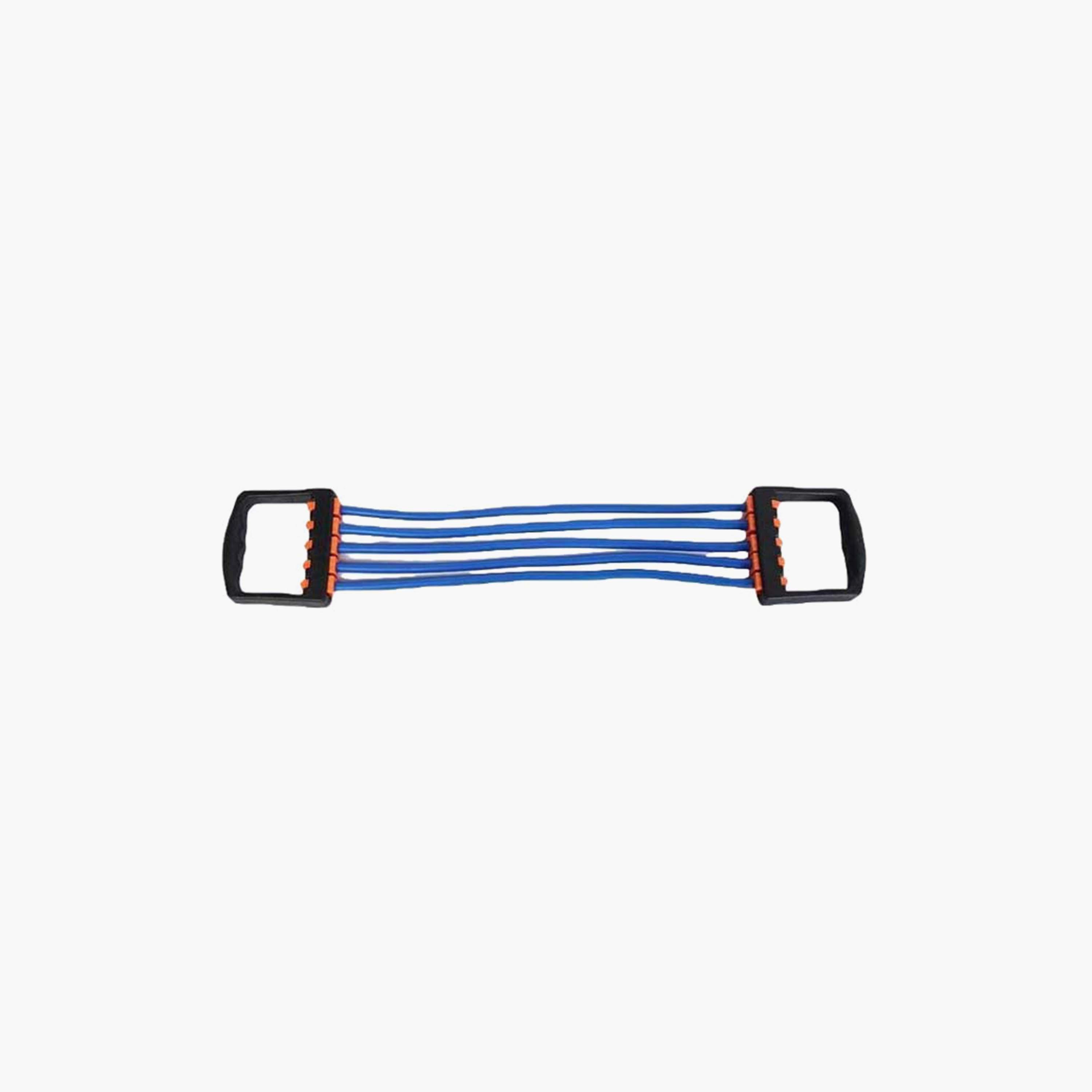 Zipper Rope Chest Expander - Blue and Black-sports-gear-gym-image-1