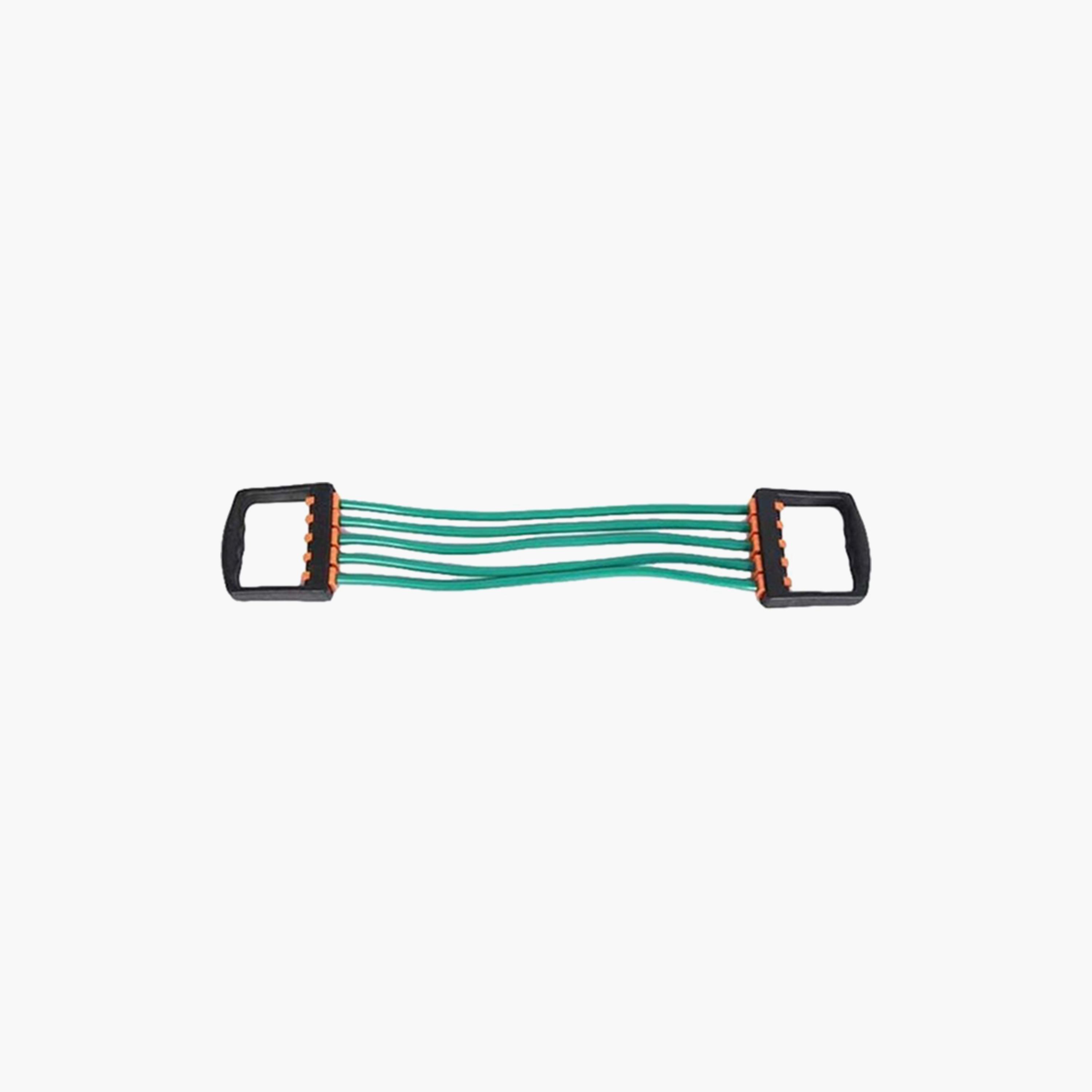 Zipper Rope Chest Expander - Green and Black-sports-gear-gym-image-1