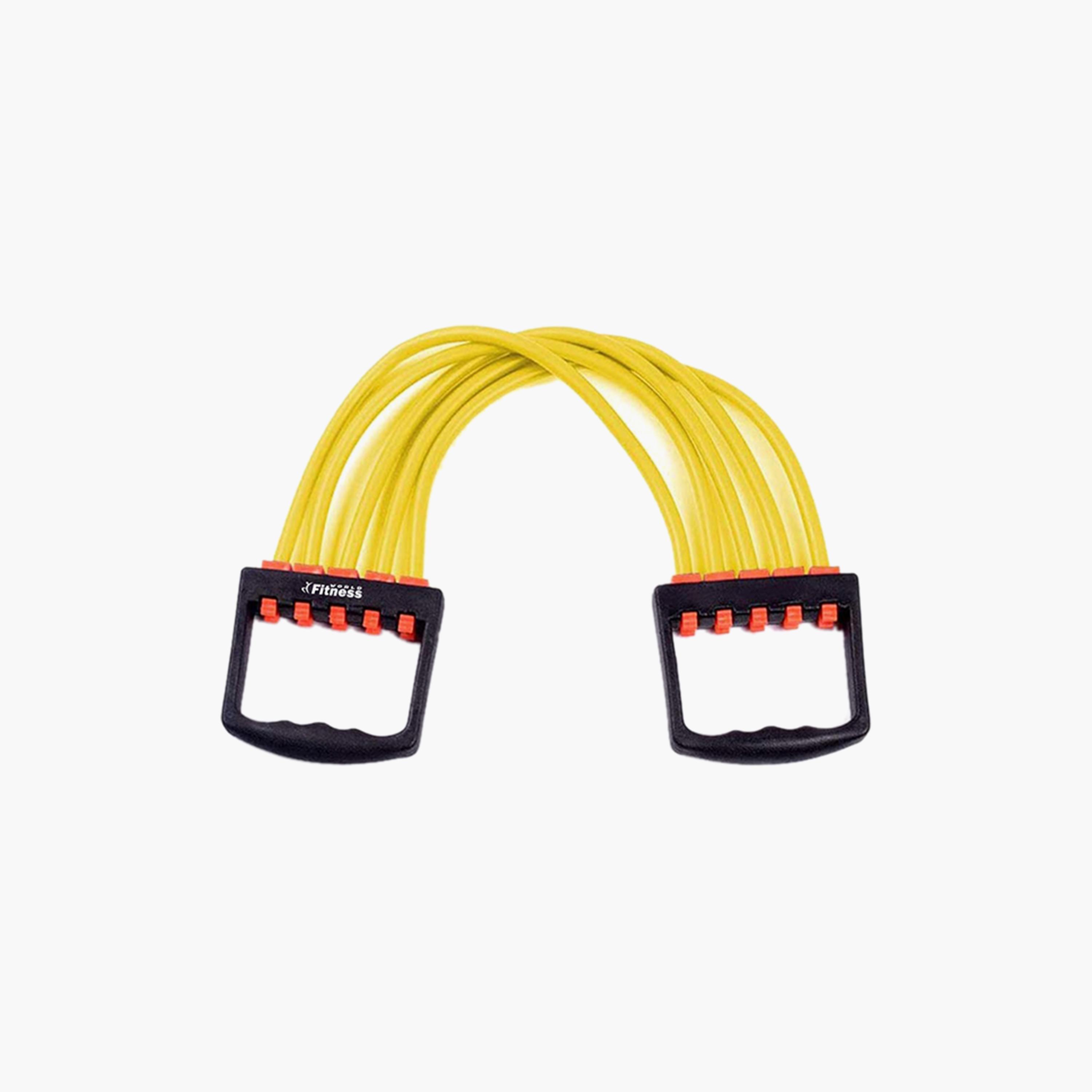 Zipper Rope Chest Expander, 60 x 42 x 10.7 cm - Yellow and Black-sports-gear-gym-image-1