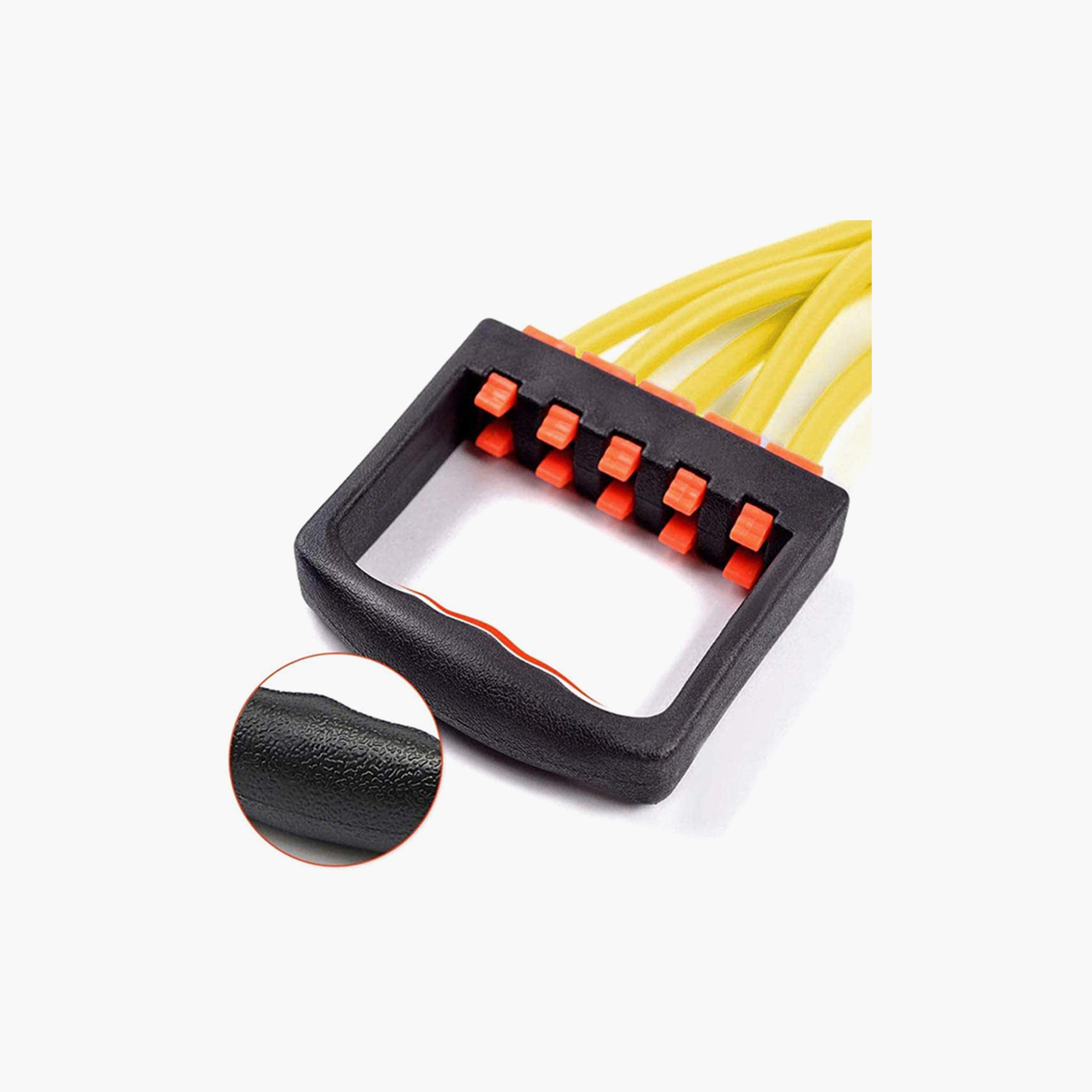 Zipper Rope Chest Expander, 60 x 42 x 10.7 cm - Yellow and Black-sports-gear-gym-image-2