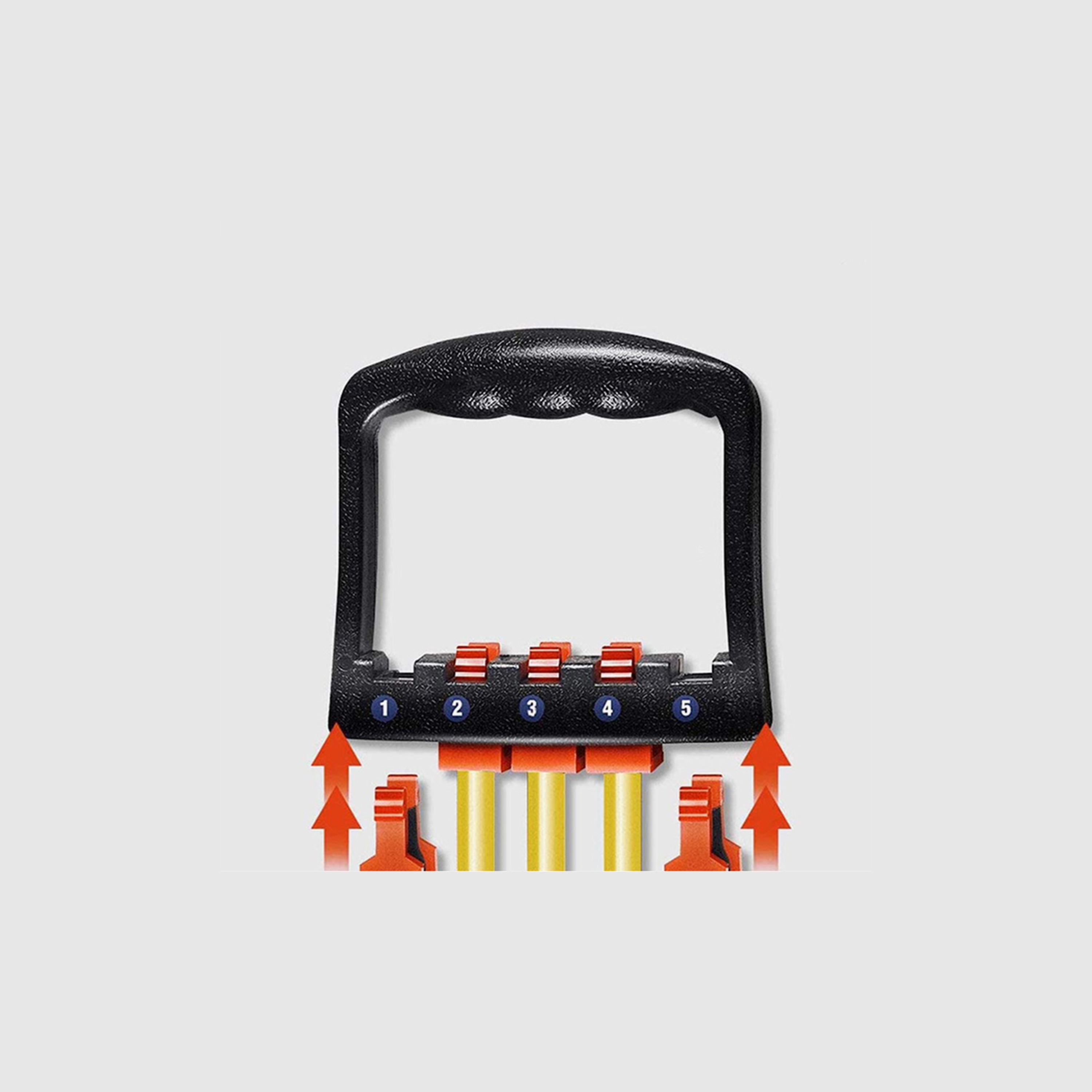 Zipper Rope Chest Expander, 60 x 42 x 10.7 cm - Yellow and Black-sports-gear-gym-image-3