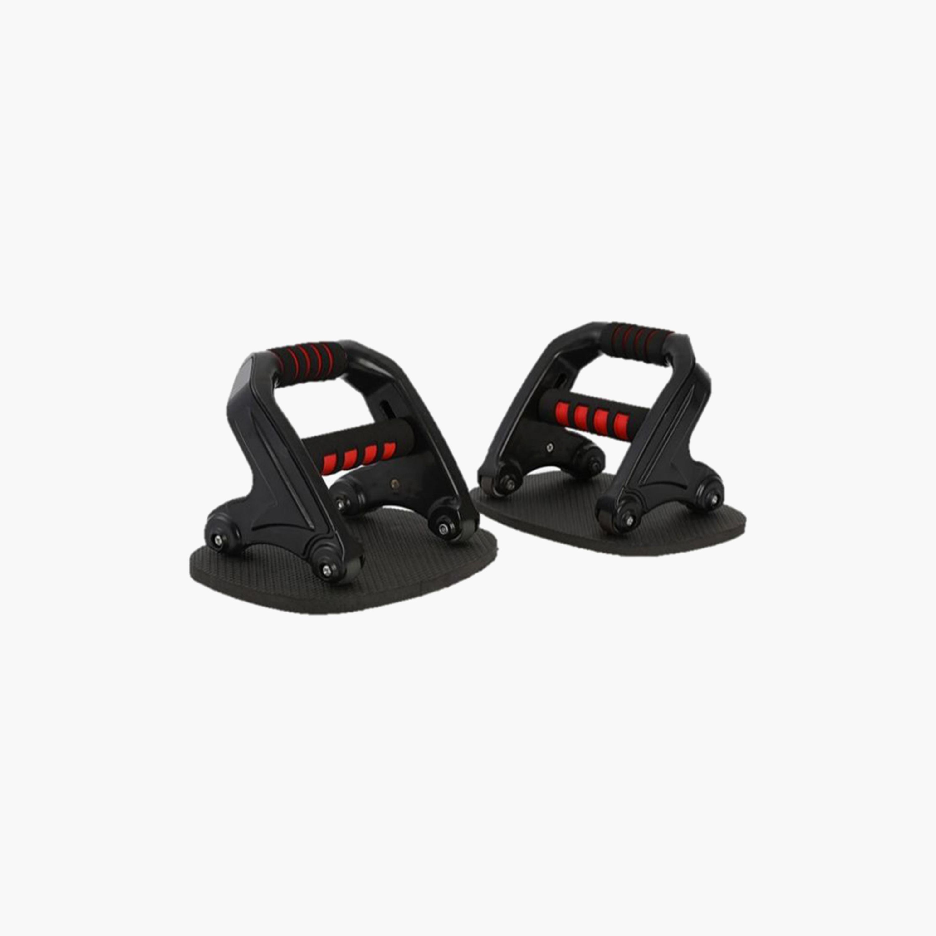 Pair of Push Up Stand - Black and Red-sports-gear-gym-image-1