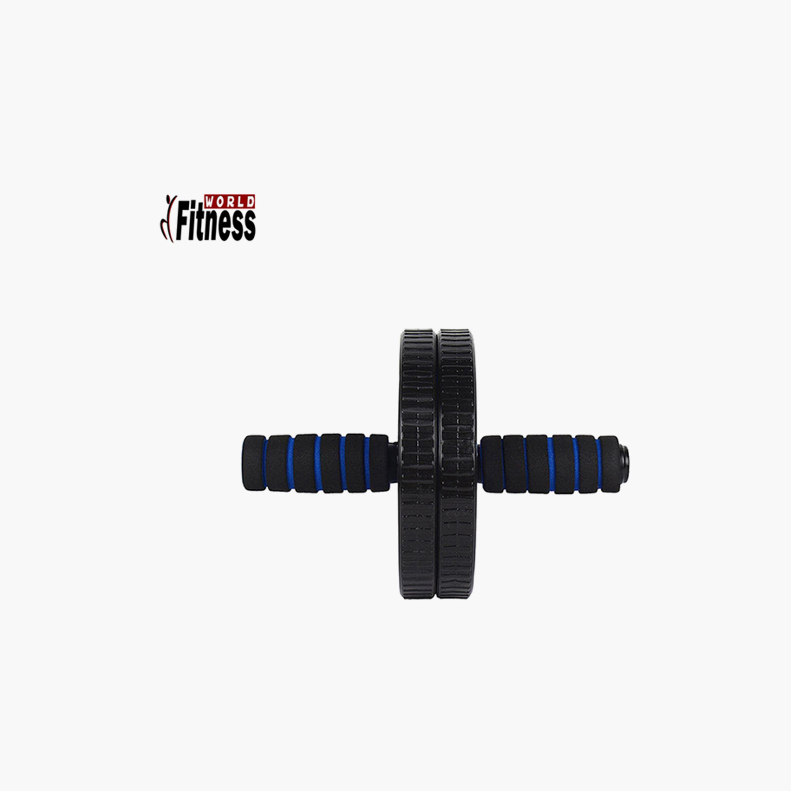 Exercise Rolling Wheel with Mat - Blue and Black-sports-gear-gym-image-2