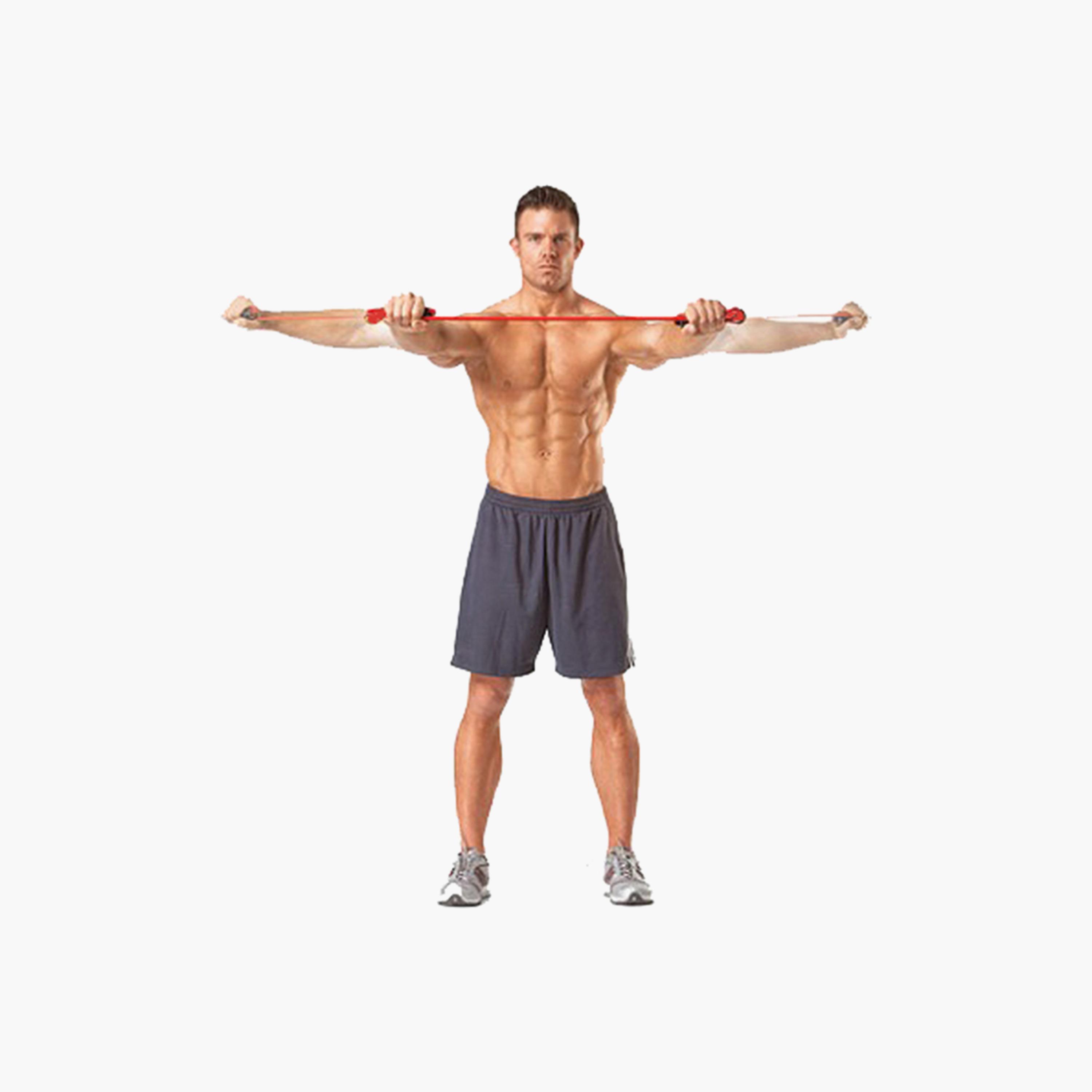 Muscle Stretch Rope - Red-sports-gear-gym-image-4