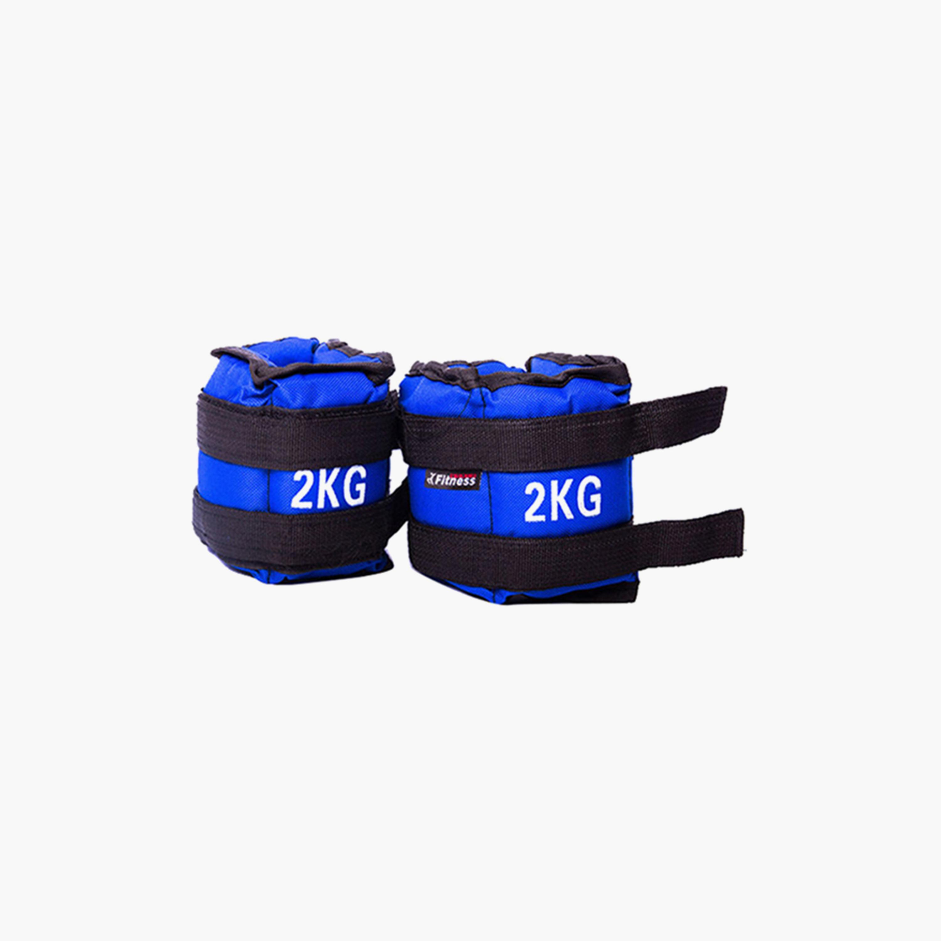 كيس أوزان رملية للذراعين ذو قطعتين مع 2 كجم - أزرق وأسود-sports-gear-gym-image-1