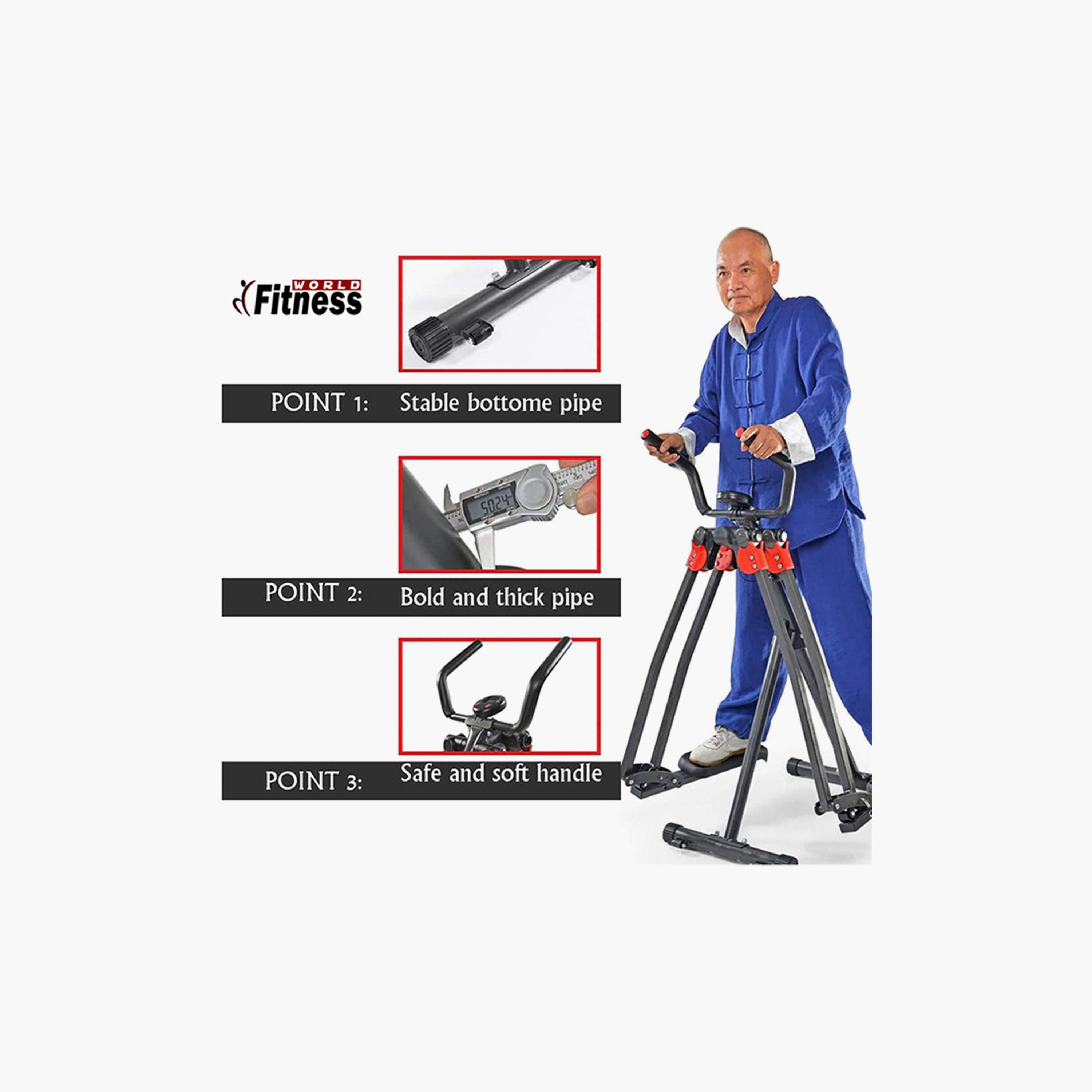 Air Walker Exercise Machine, 8 Kg, 122 x 72 x 50 cm - Black-sports-gear-gym-image-4