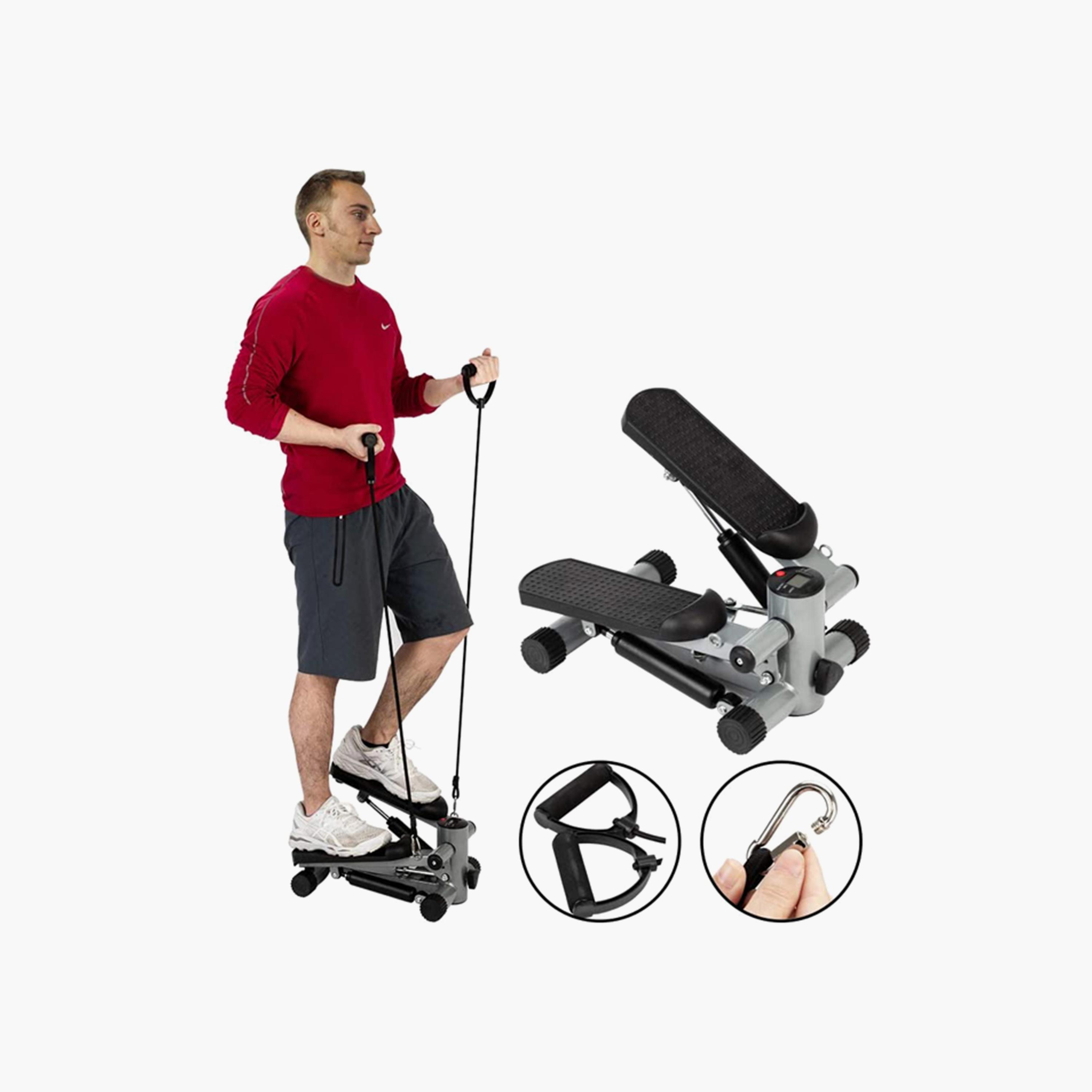 Stepper Twister Device With Hand Rope - Black and Grey-sports-gear-gym-image-4