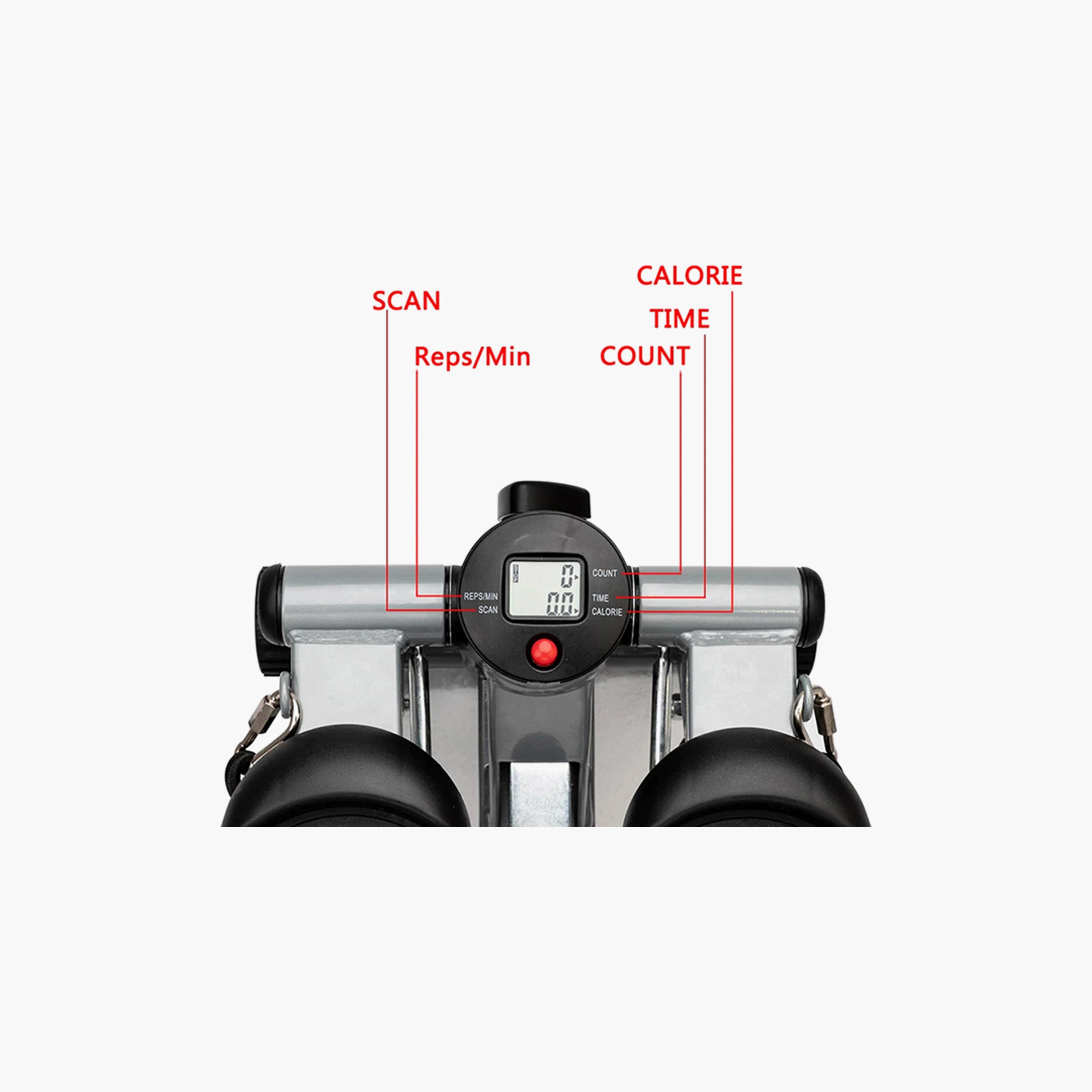 Stepper Twister Device With Hand Rope - Black and Grey-sports-gear-gym-image-4