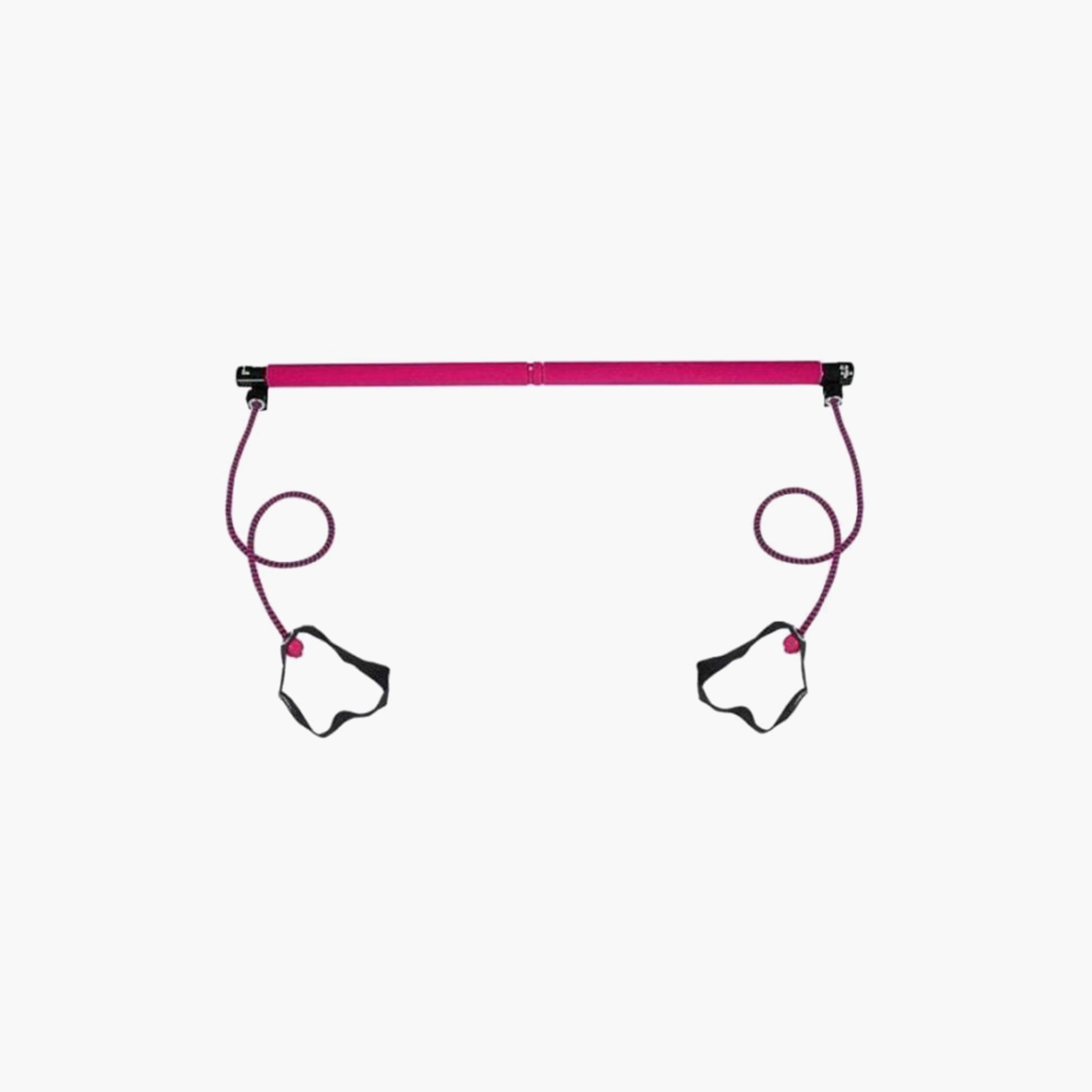 Exercise Bar With Belt - Pink and Black-sports-gear-gym-image-1