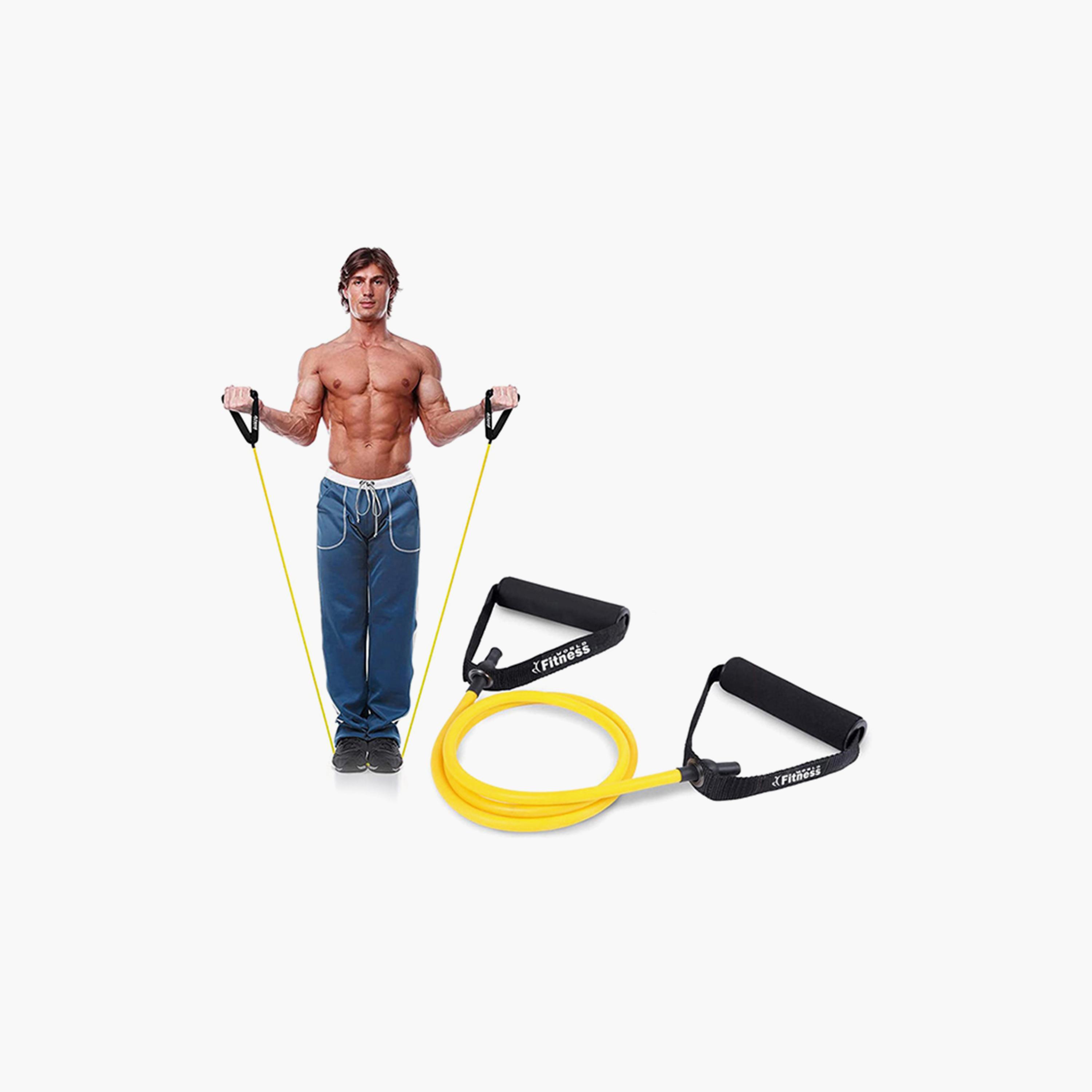 Multifunctional Elastic Pulling Rope - Yellow and Black-sports-gear-gym-image-2