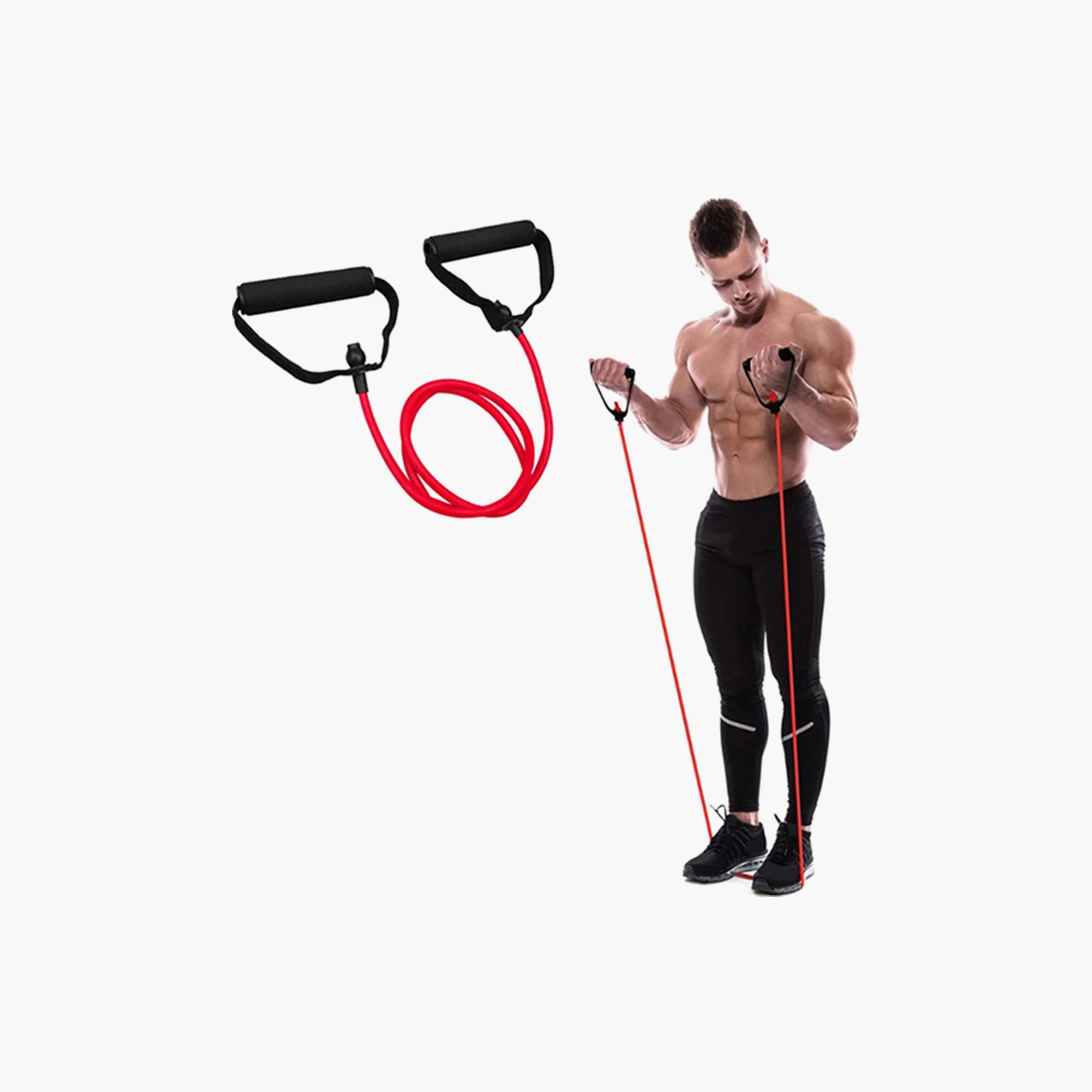 Multifunctional Gym Pulling Rope - Red and Black-sports-gear-gym-image-2