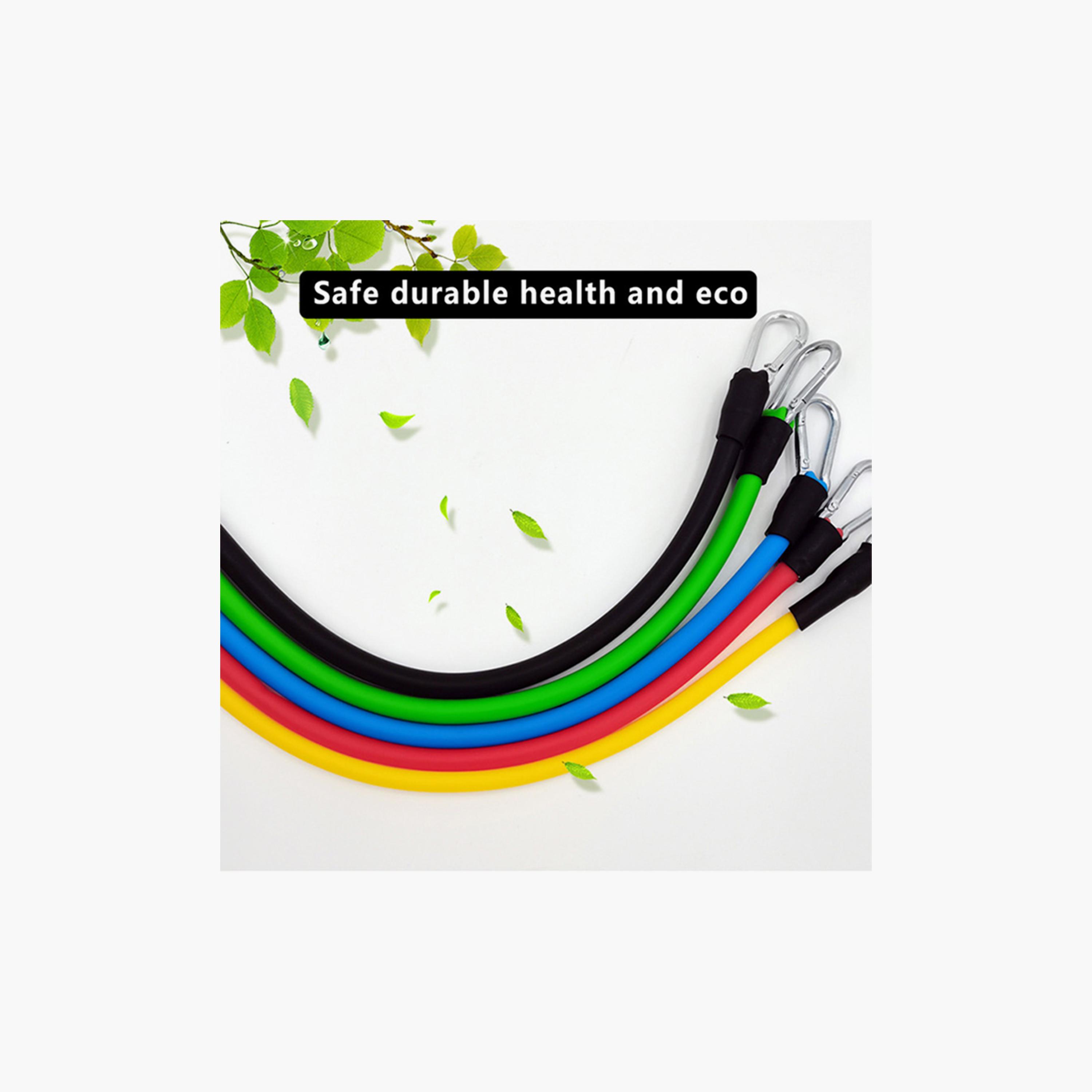 Resistance Band Set, 459 g, 11-Piece - Multicolour-sports-gear-gym-image-2