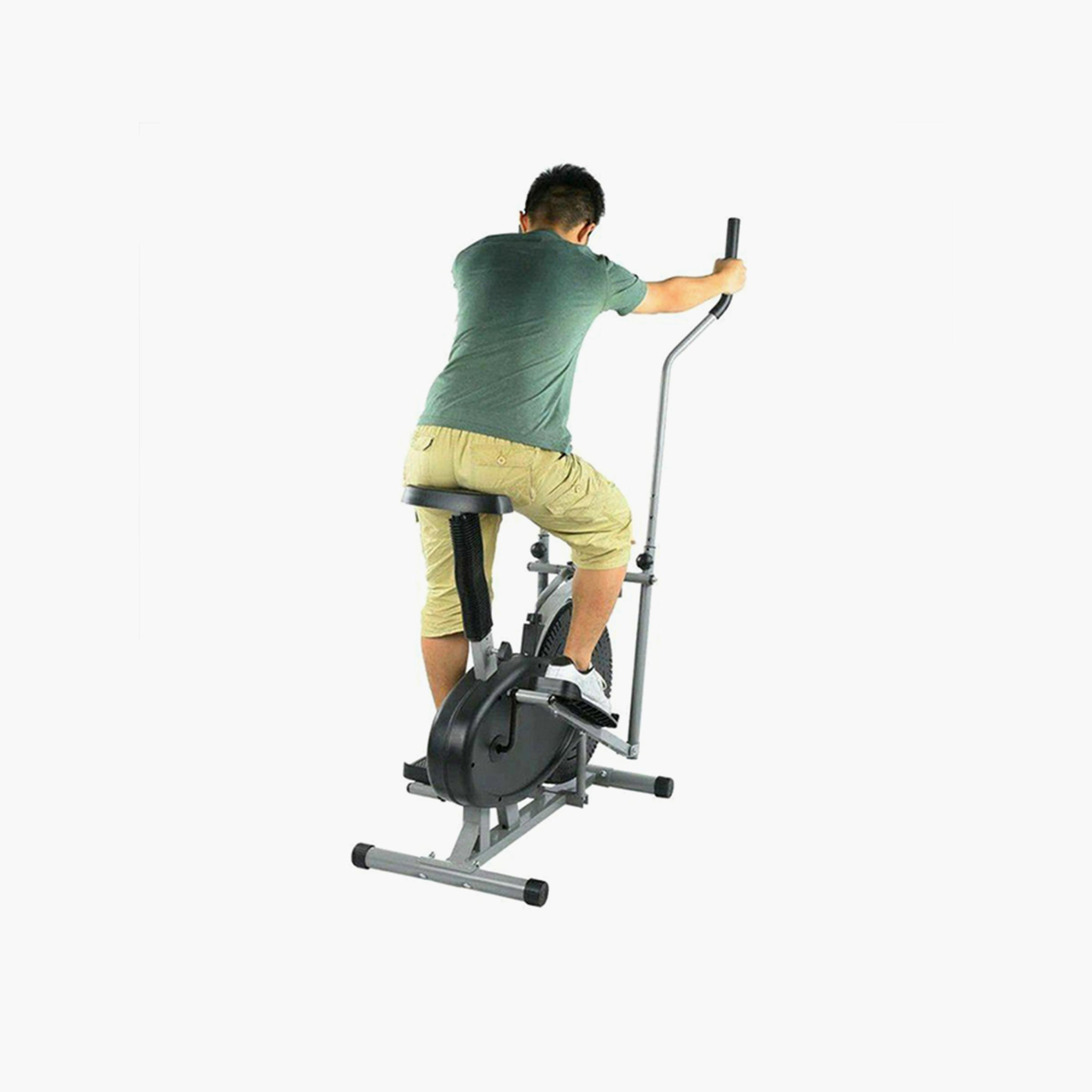 Body Exercise Slimming Bike, 93.5 x 50.3 x 161. 5 cm - Grey and Black-sports-gear-gym-image-3