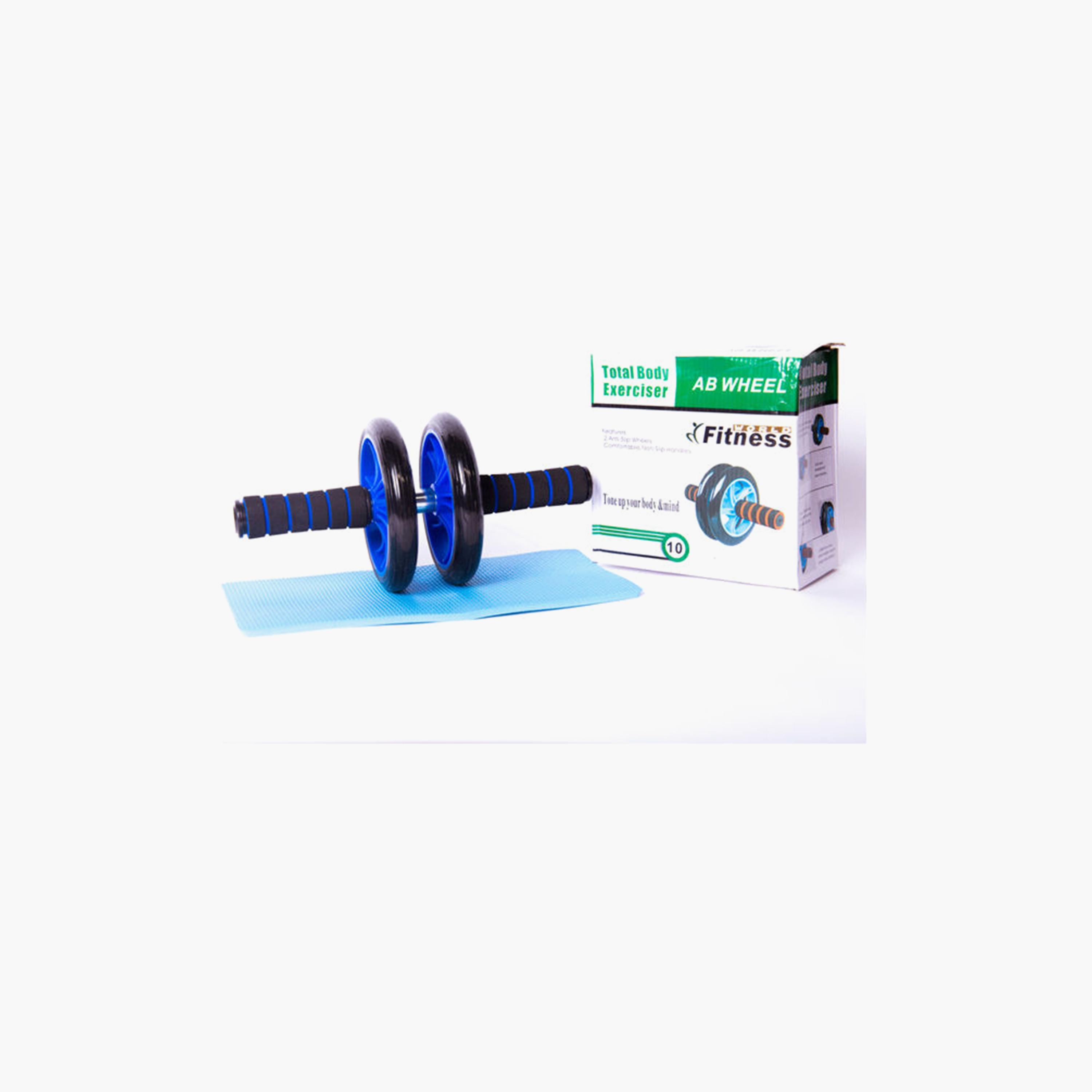 Abdominal Trainer Wheel Roller - Blue and Black-sports-gear-gym-image-2