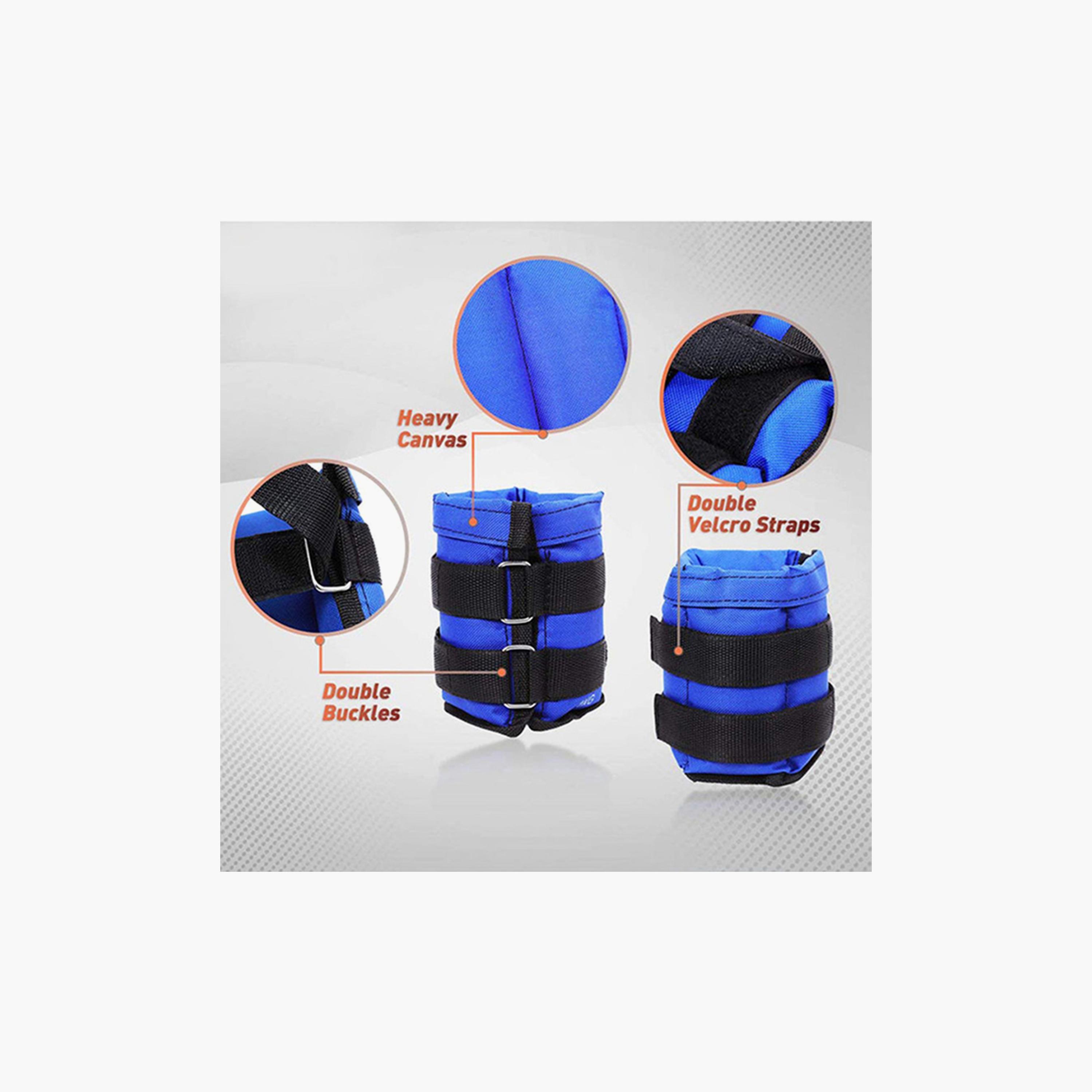 Sand Weight Set, 2 Kg, 2-Piece - Blue-sports-gear-gym-image-3