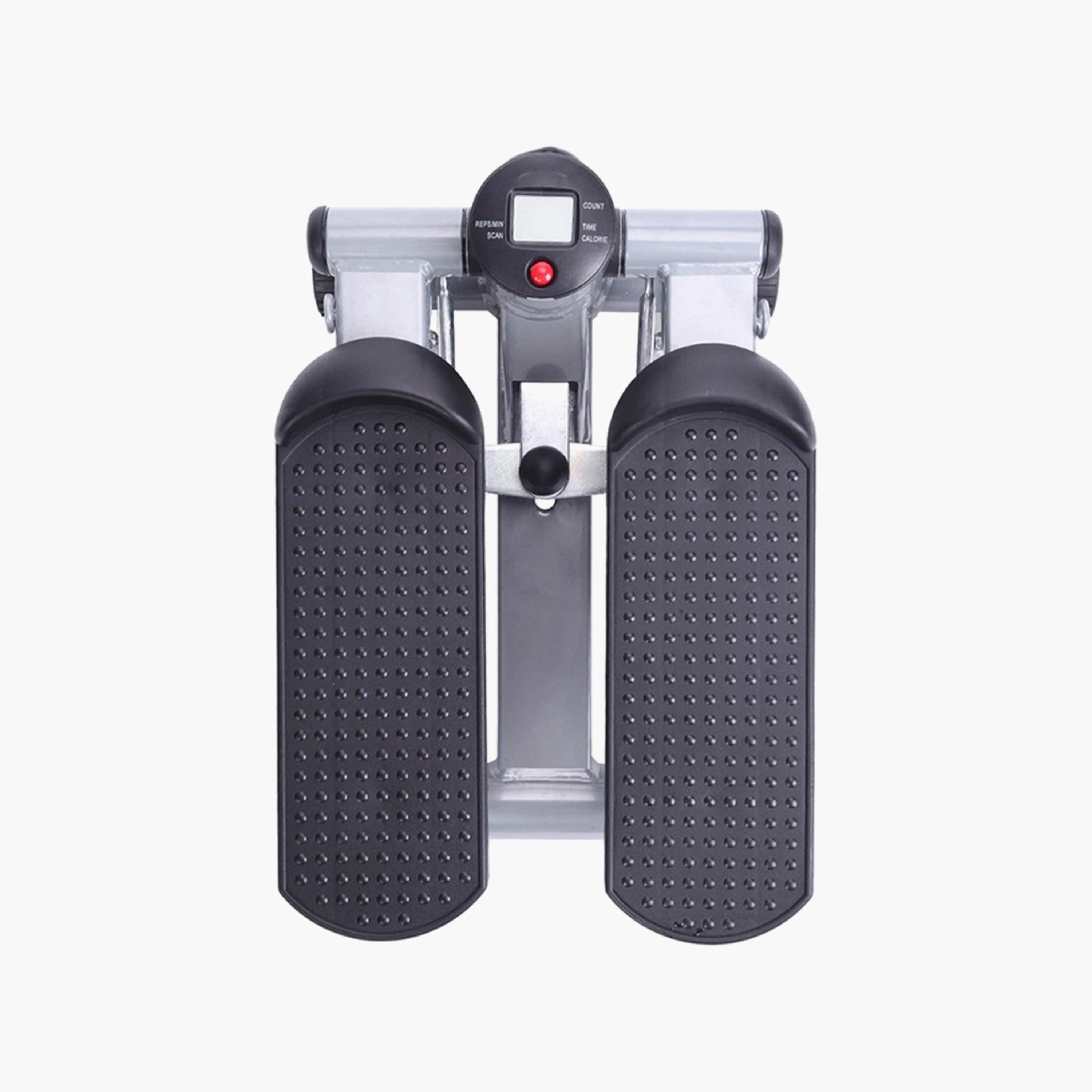 Stepper Twister Device With A Hand Rope - Black and Grey-sports-gear-gym-image-2