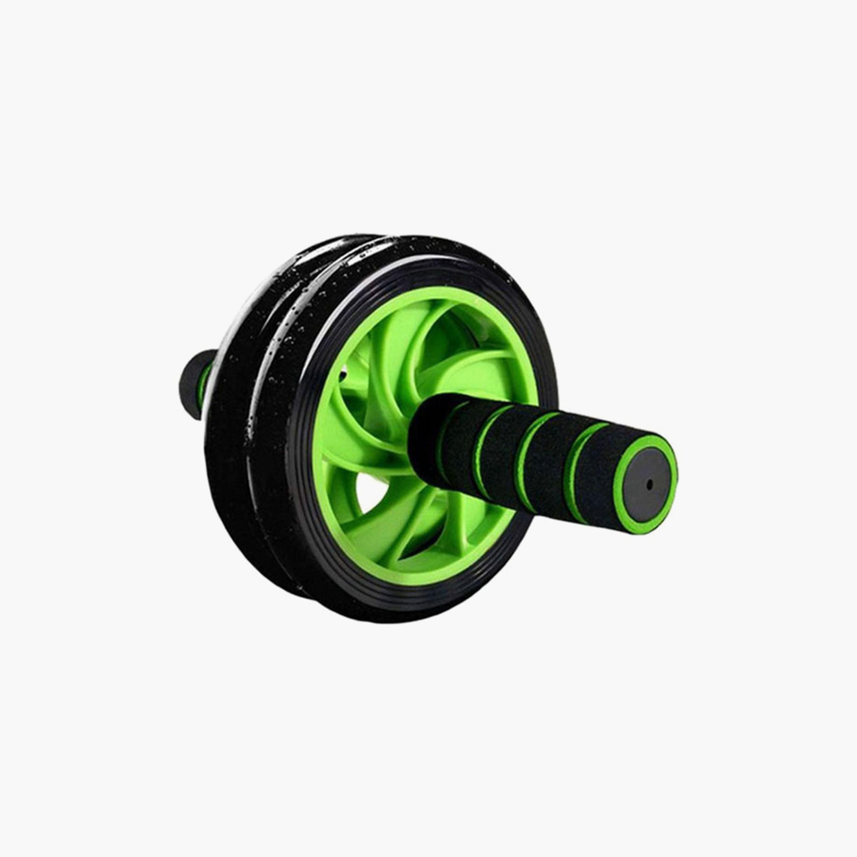Two Wheel Abdominal Trainer - Green and Black-sports-gear-gym-image-1