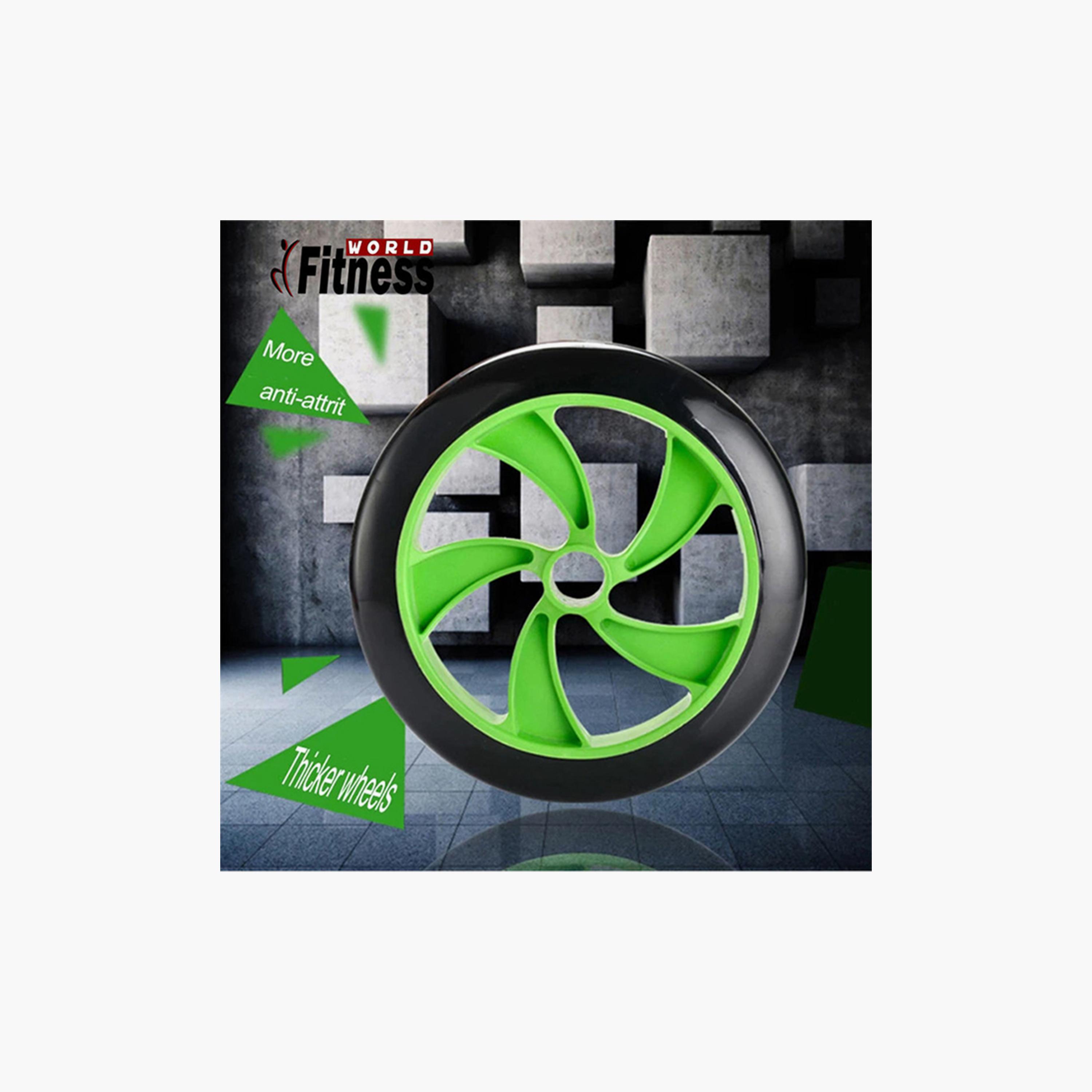 Two Wheel Abdominal Trainer - Green and Black-sports-gear-gym-image-3