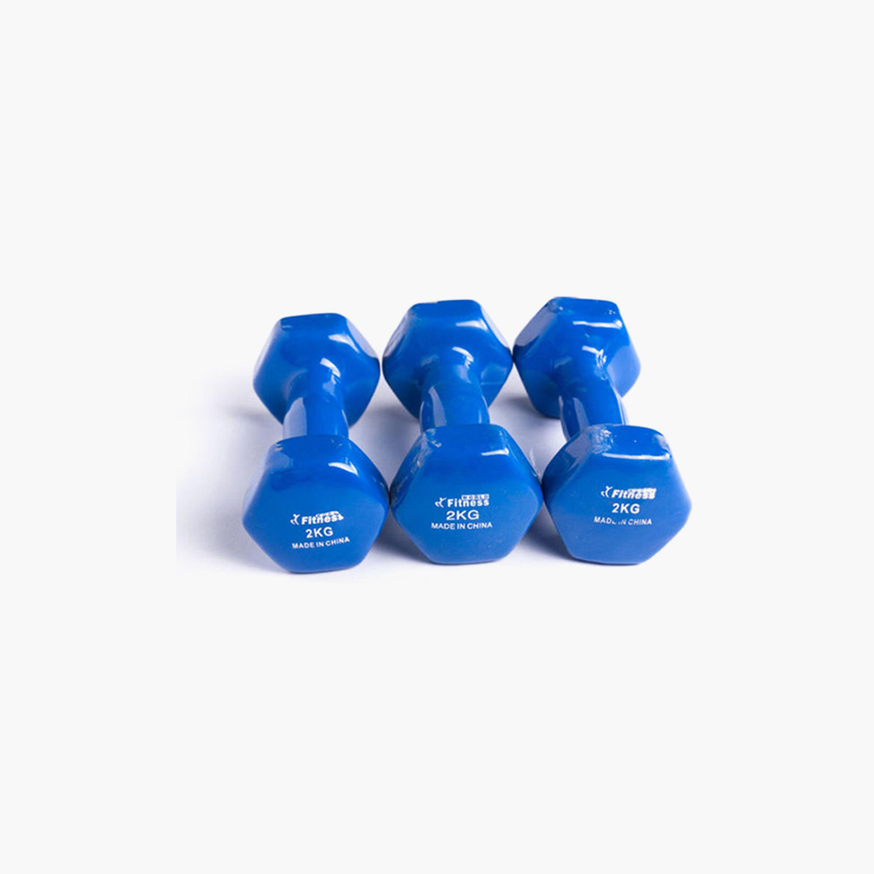 Gym Dumbbell, 2 Kg - Blue-sports-gear-gym-image-3